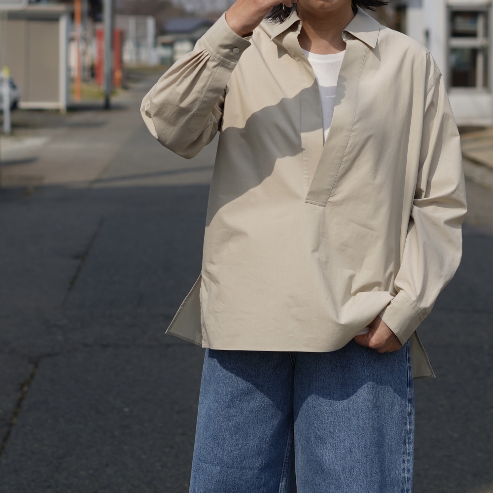 <span> 空気を含んだような透明感。YLEVEのスキッパーシャツ </span>