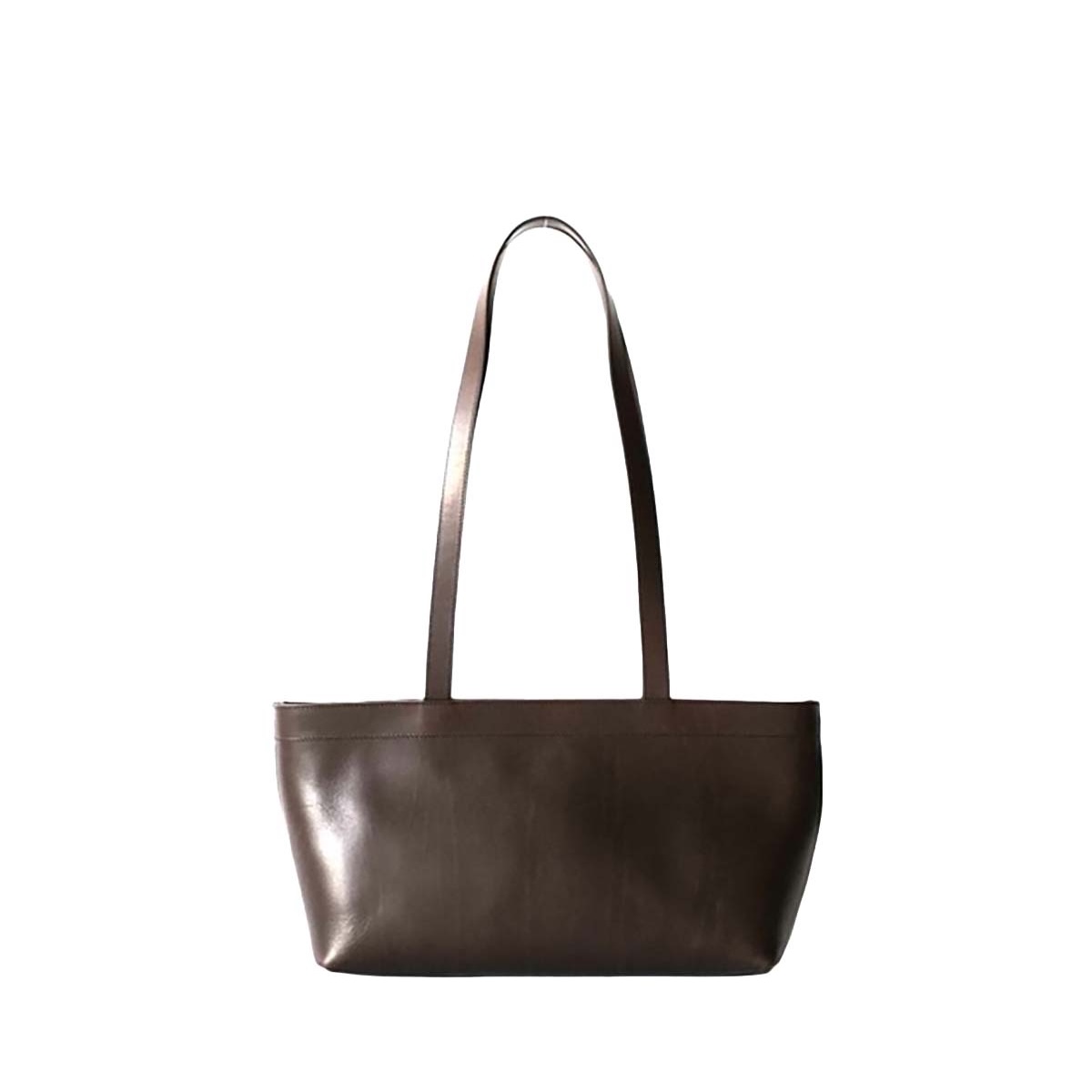 Aeta / LONG HANDLE ZIPPER TOTE : S (Dark Brown)