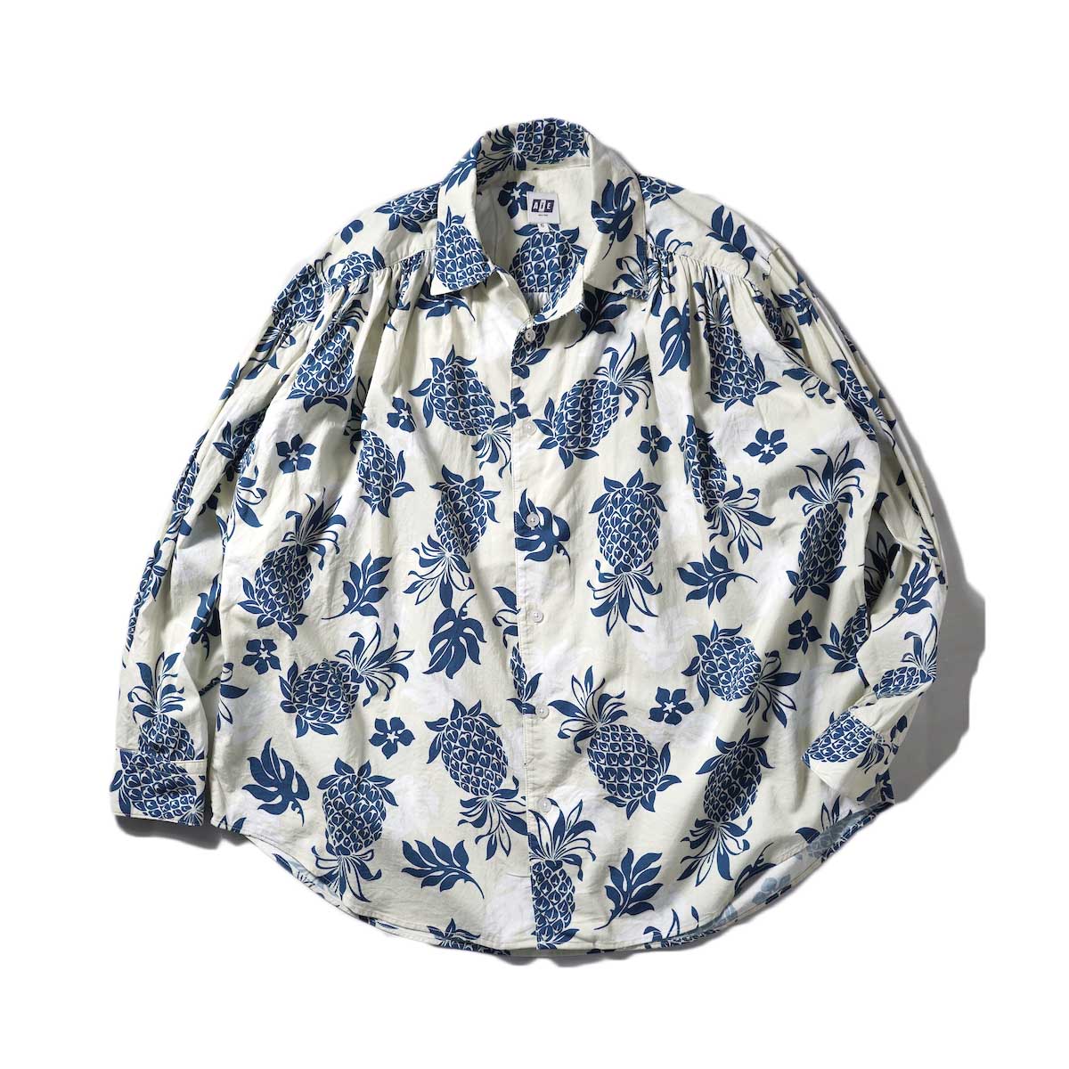 AiE / Painter Shirt - Rayon Pineapple Print (Ivory)