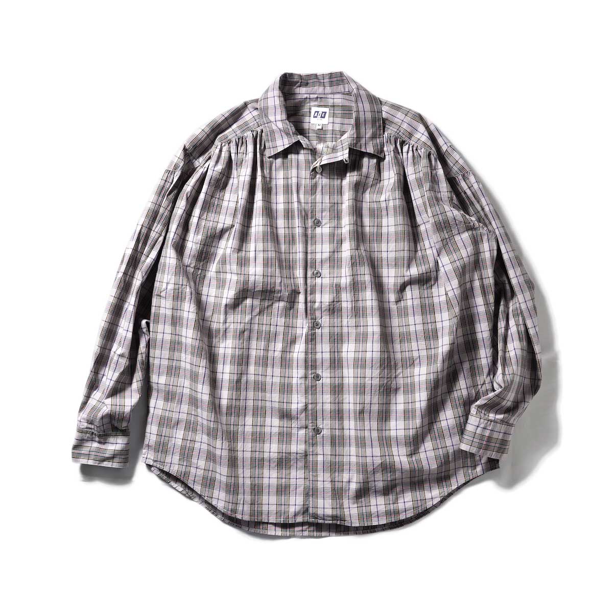 AiE / Painter Shirt-Cotton Tartan Check (Purple / Green)