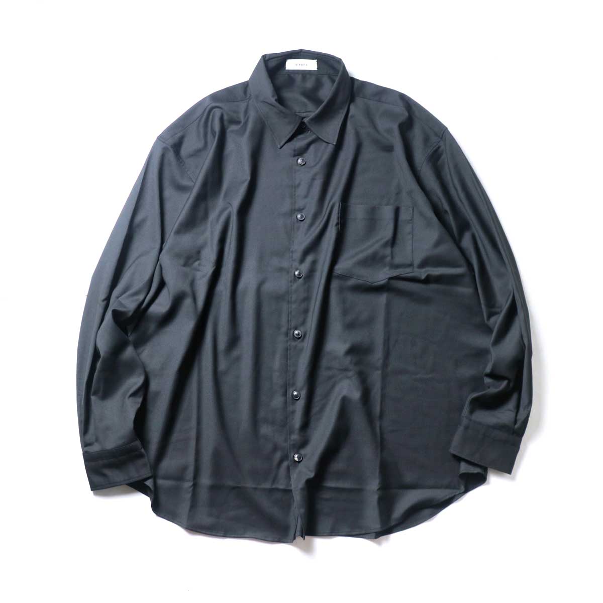 alvana / Wrinkle Proof Wide Shirts (Black)