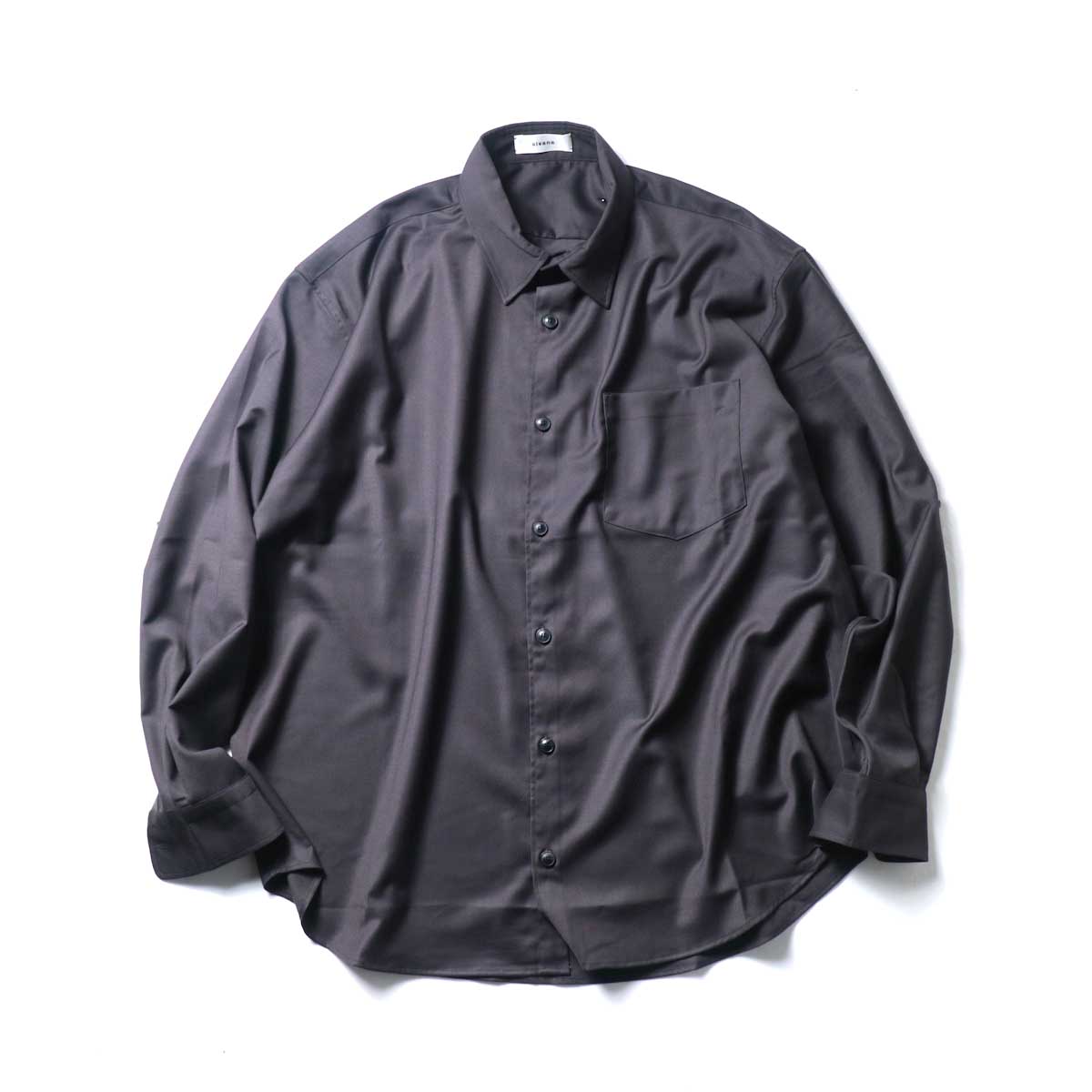 alvana / Wrinkle Proof Wide Shirts (Charcoal)