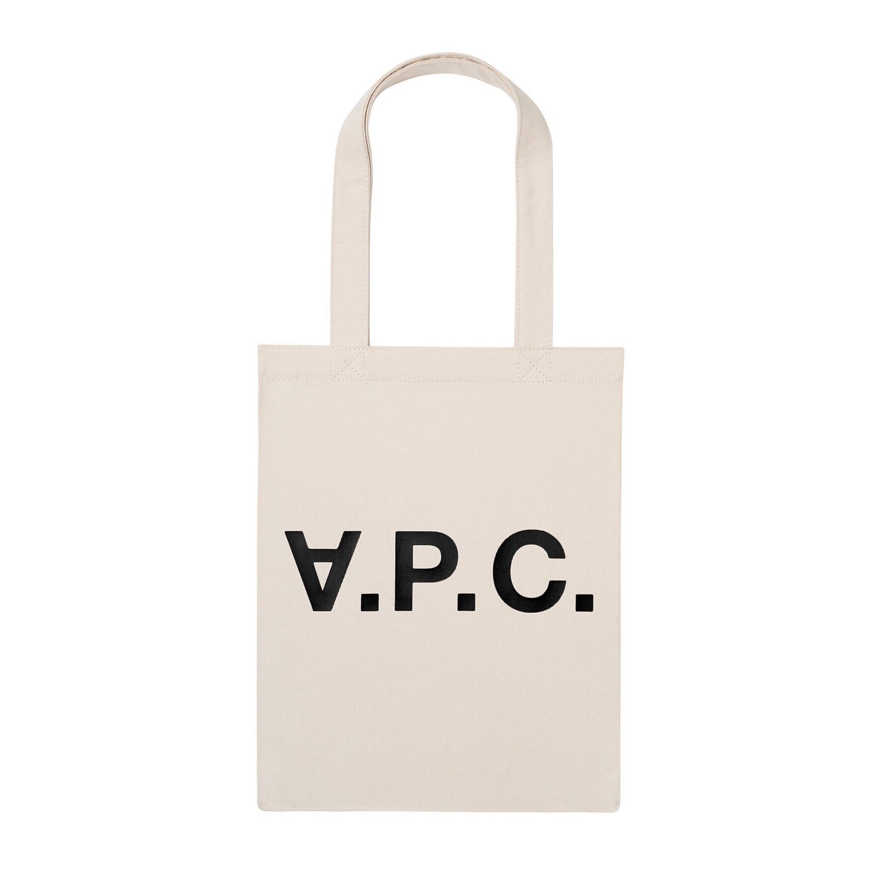 A.P.C. / Laure ブラックロゴトートバッグ (Ecru)