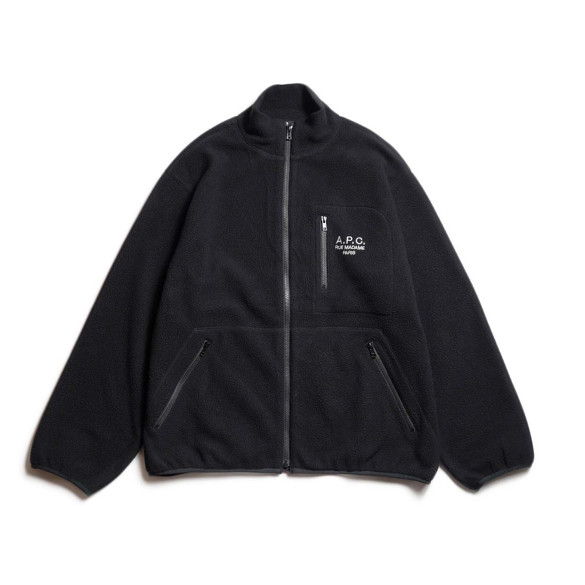 A.P.C. / VESTE-POLAIRE フリースブルゾン (Black)