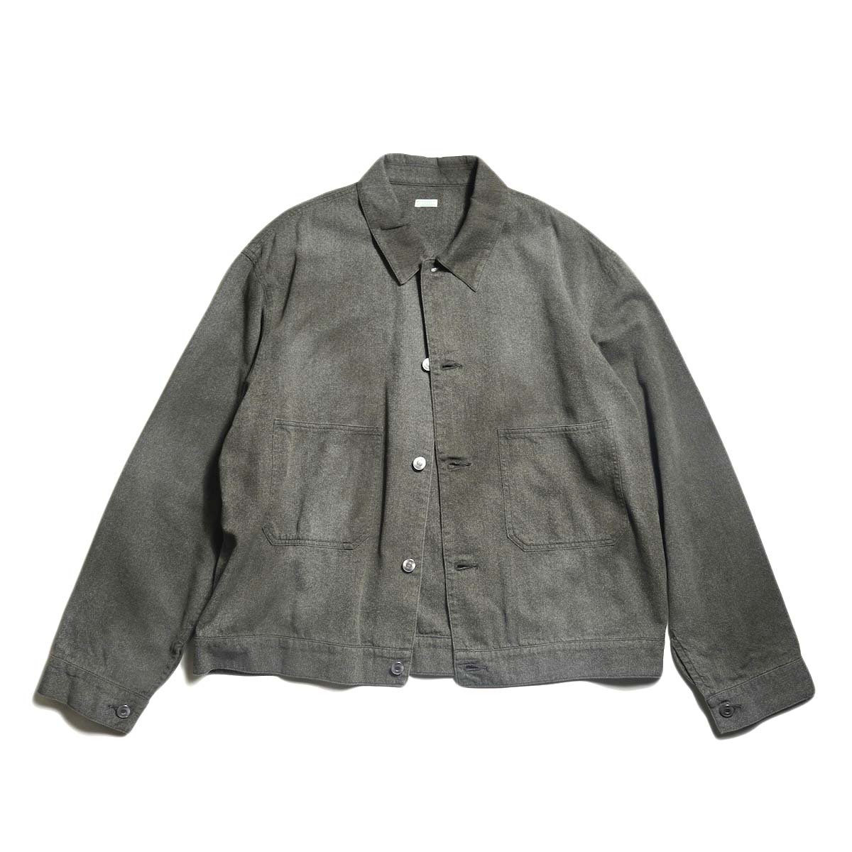 A.PRESSE / Vintage Black Chambray Work Jacket (Black)