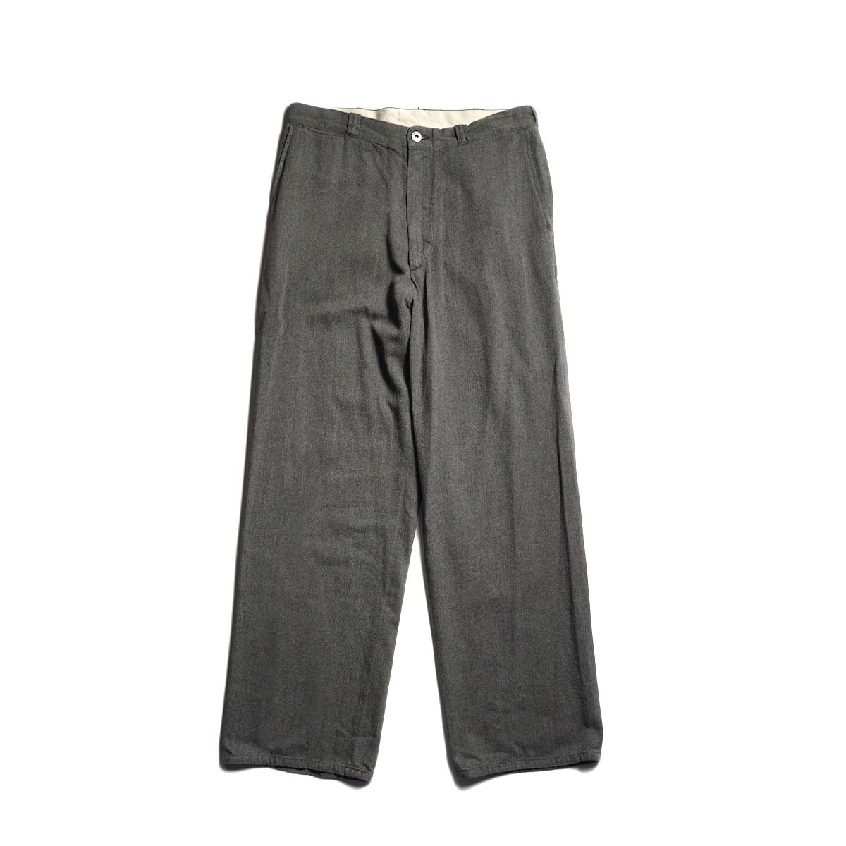 A.PRESSE / Vintage Black Chambray Work Pants (Gray)