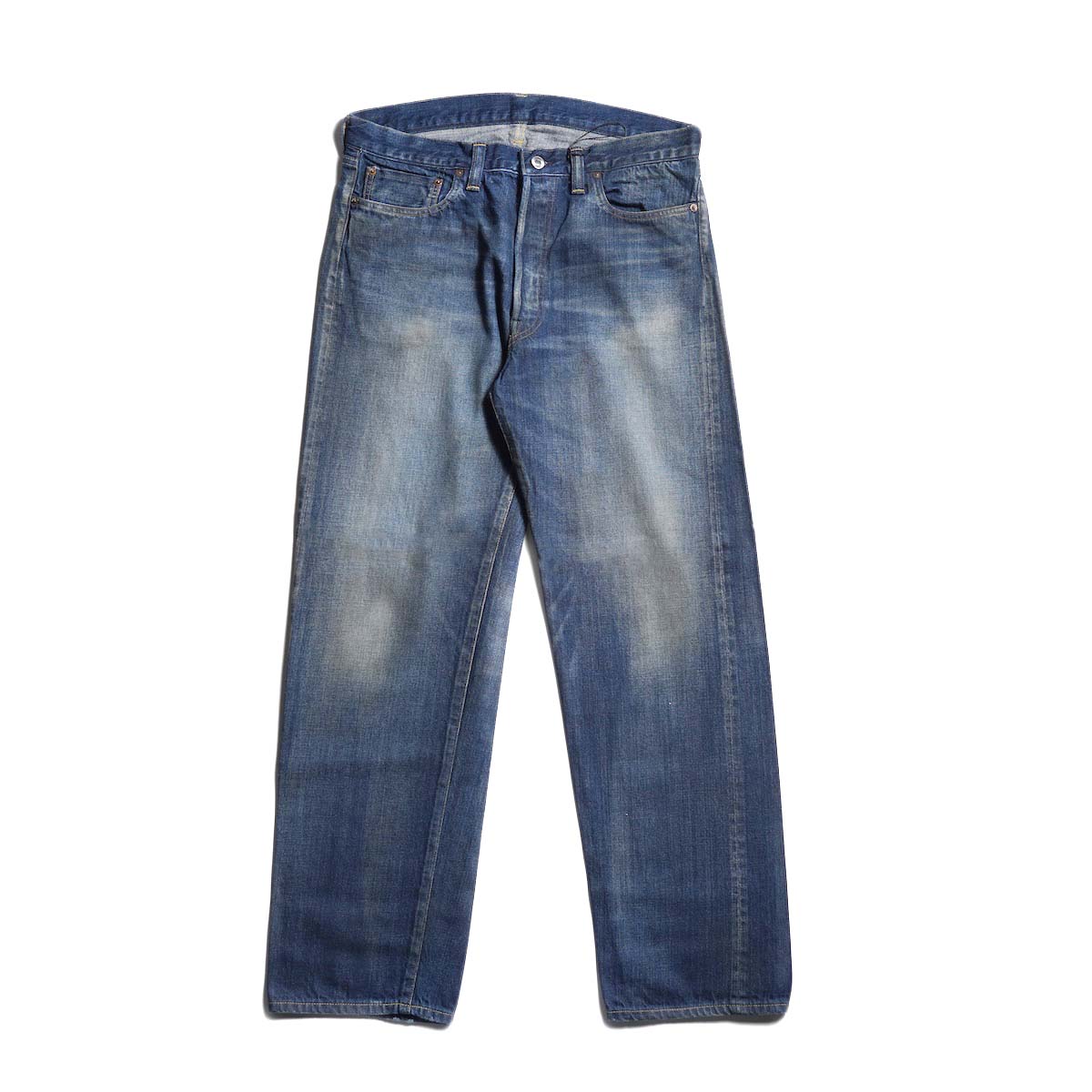 A.PRESSE / Vintage Washed Straight Denim Pants (Indigo)
