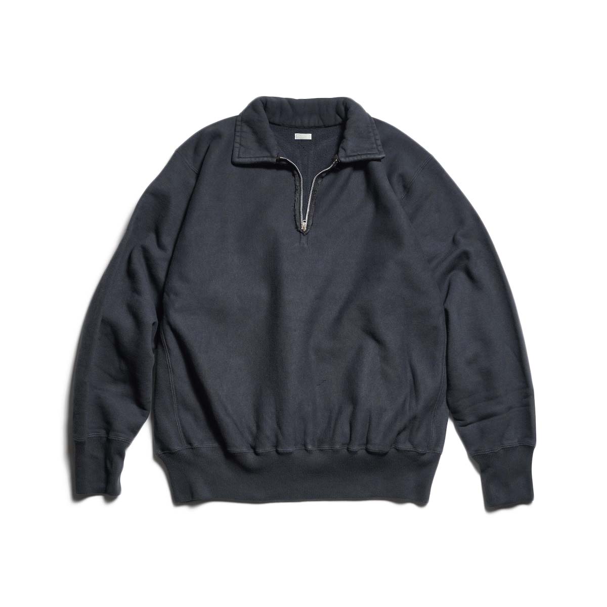 A.PRESSE /Vintage Half Zip Sweatshirt (Black)