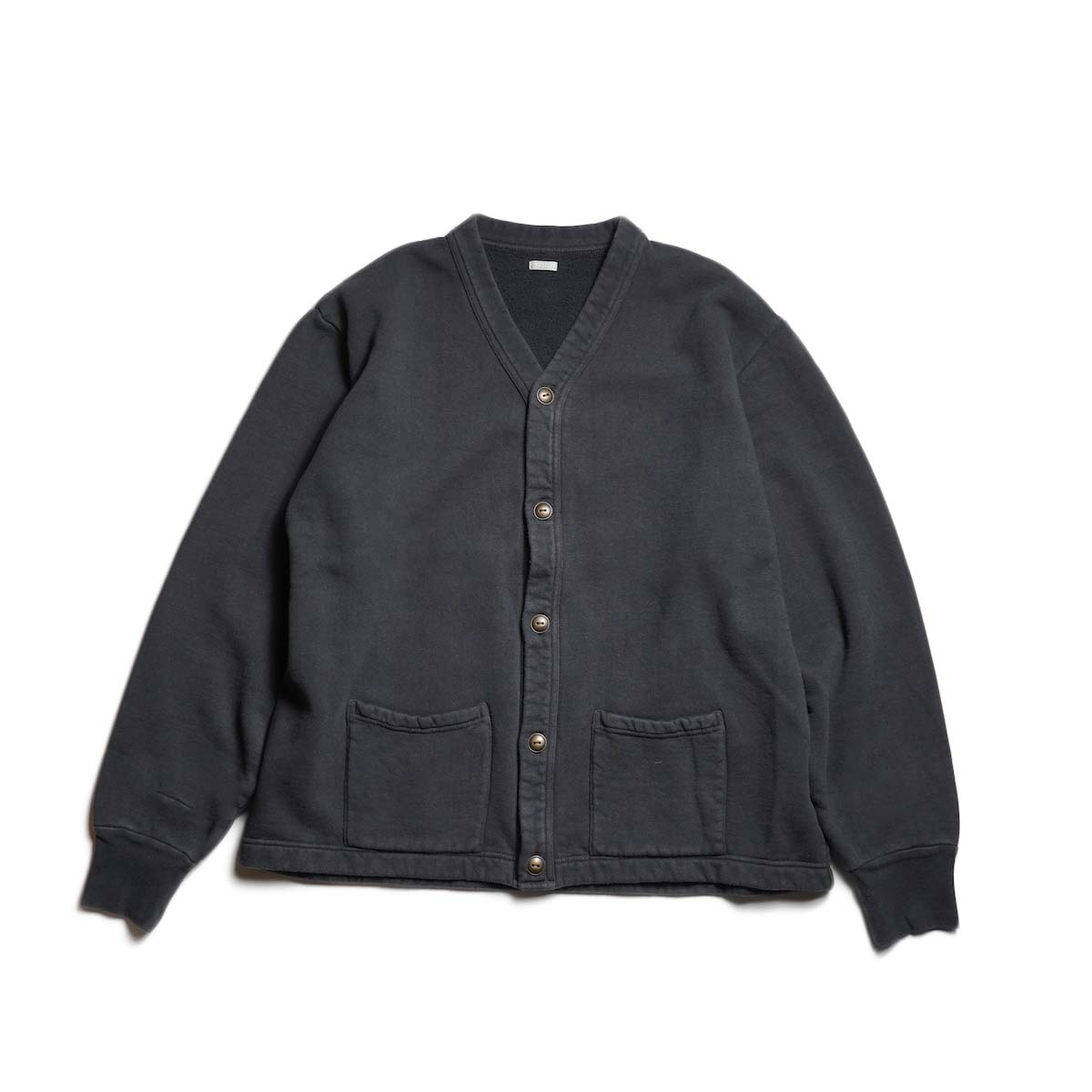 A.PRESSE / Vintage Sweat Cardigan (Black)