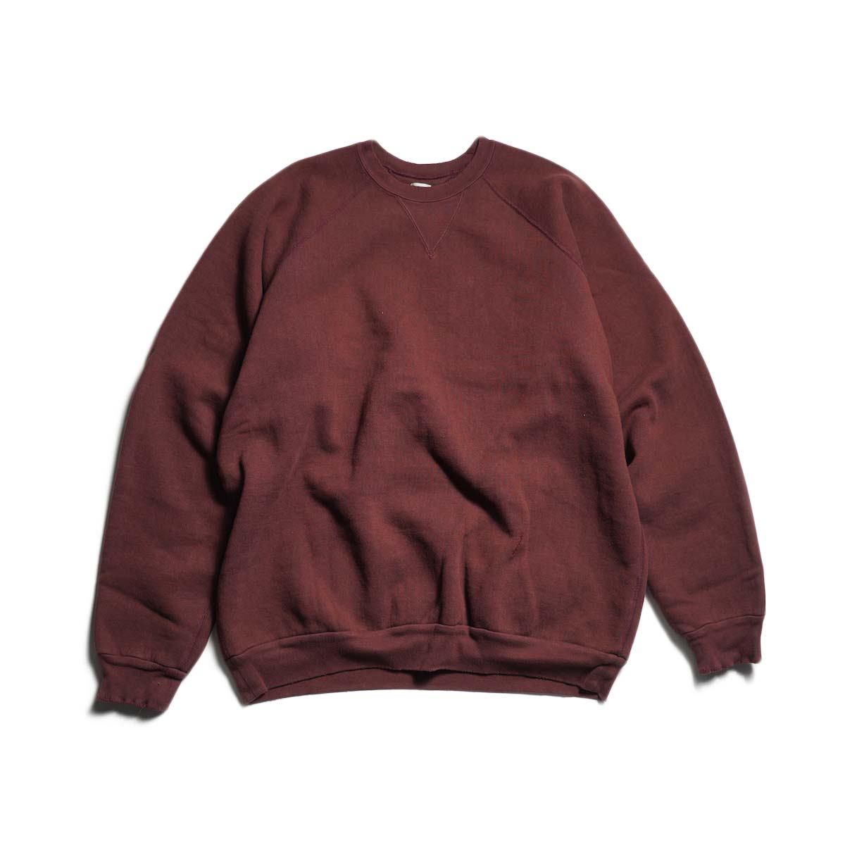 A.PRESSE / Vintage Double V Sweatshirt (Burgundy)