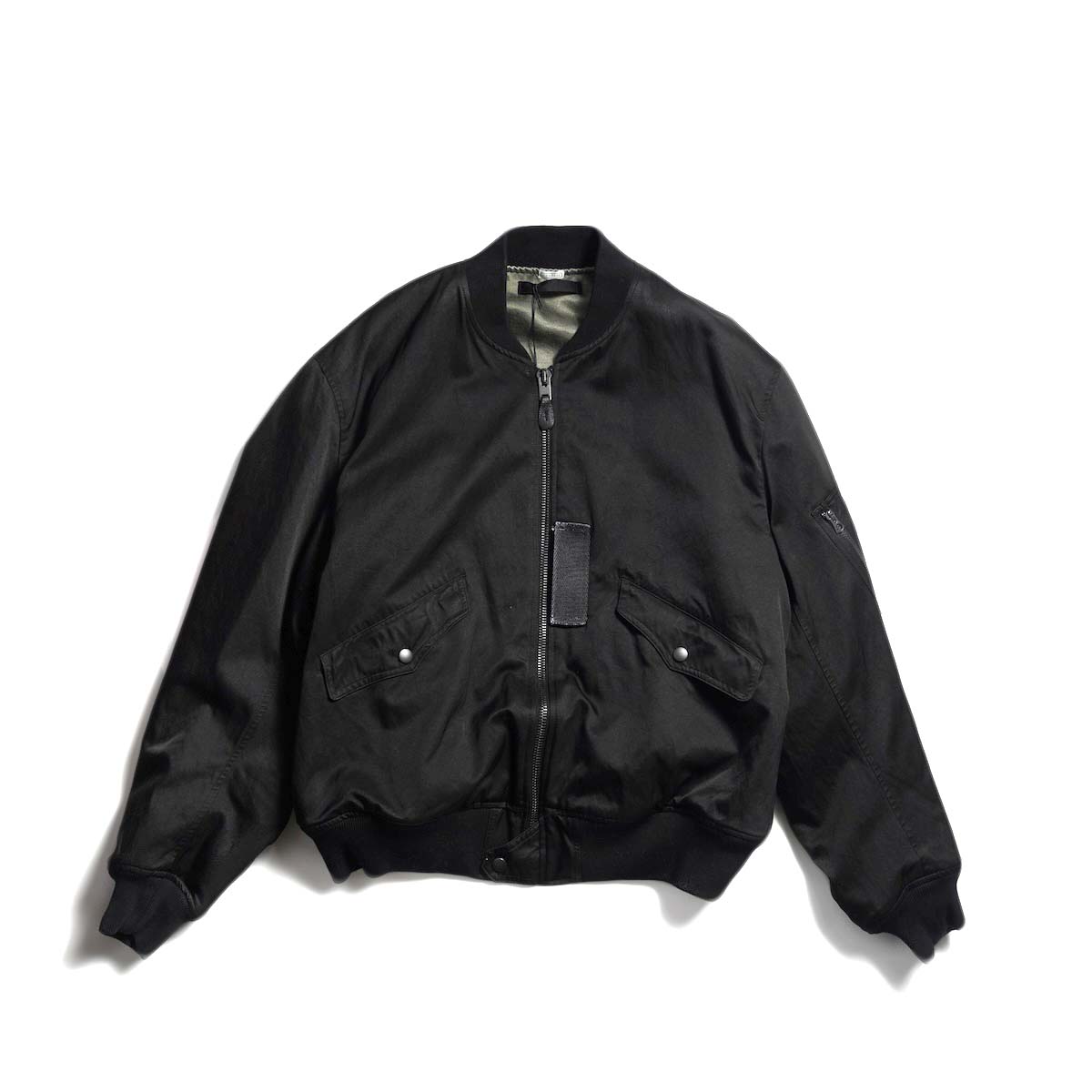 A.PRESSE / Vintage Silk L-2B Flight Jacket  (Black)