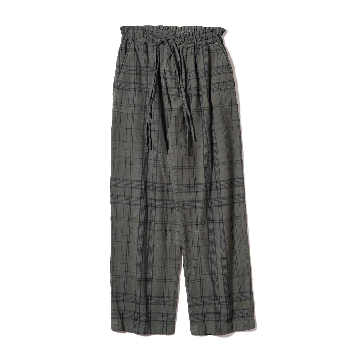 ARCHI / CHECKED RELAX PANTS (Moss Green)
