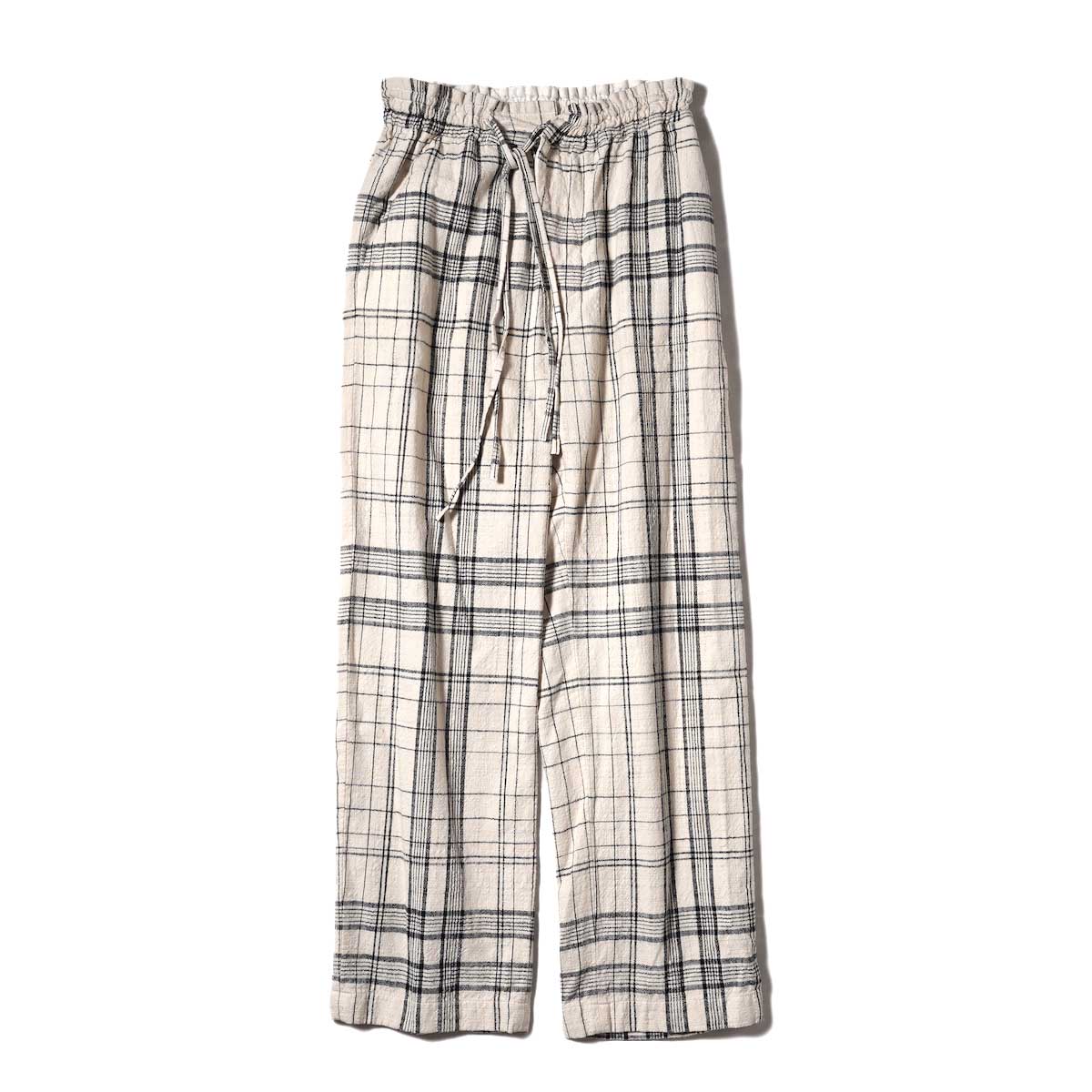 ARCHI / CHECKED RELAX PANTS (Natural)