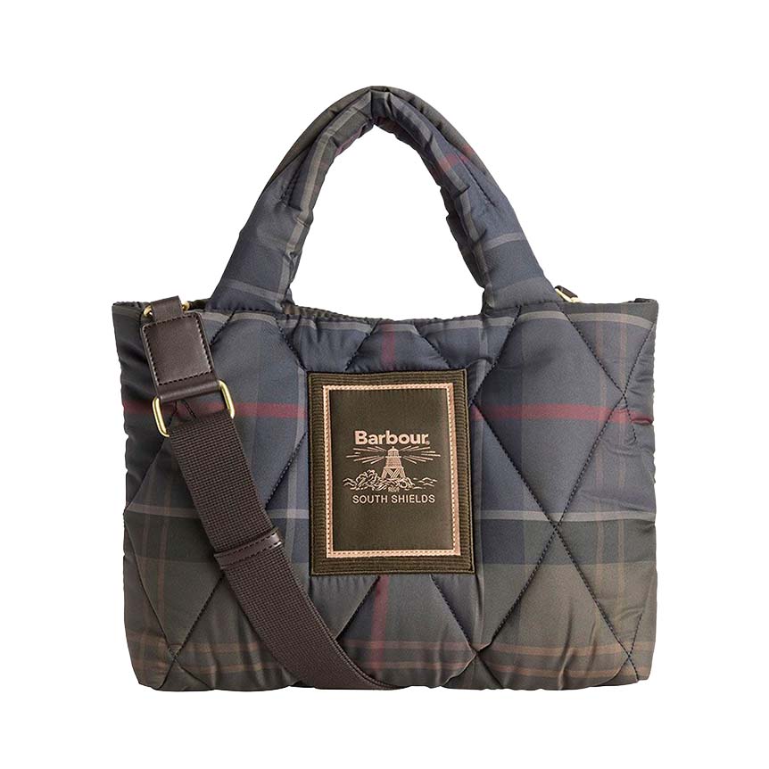 Barbour / TARTAN ARLENE MINI QUILTED TOTE BAG (Dk Green)