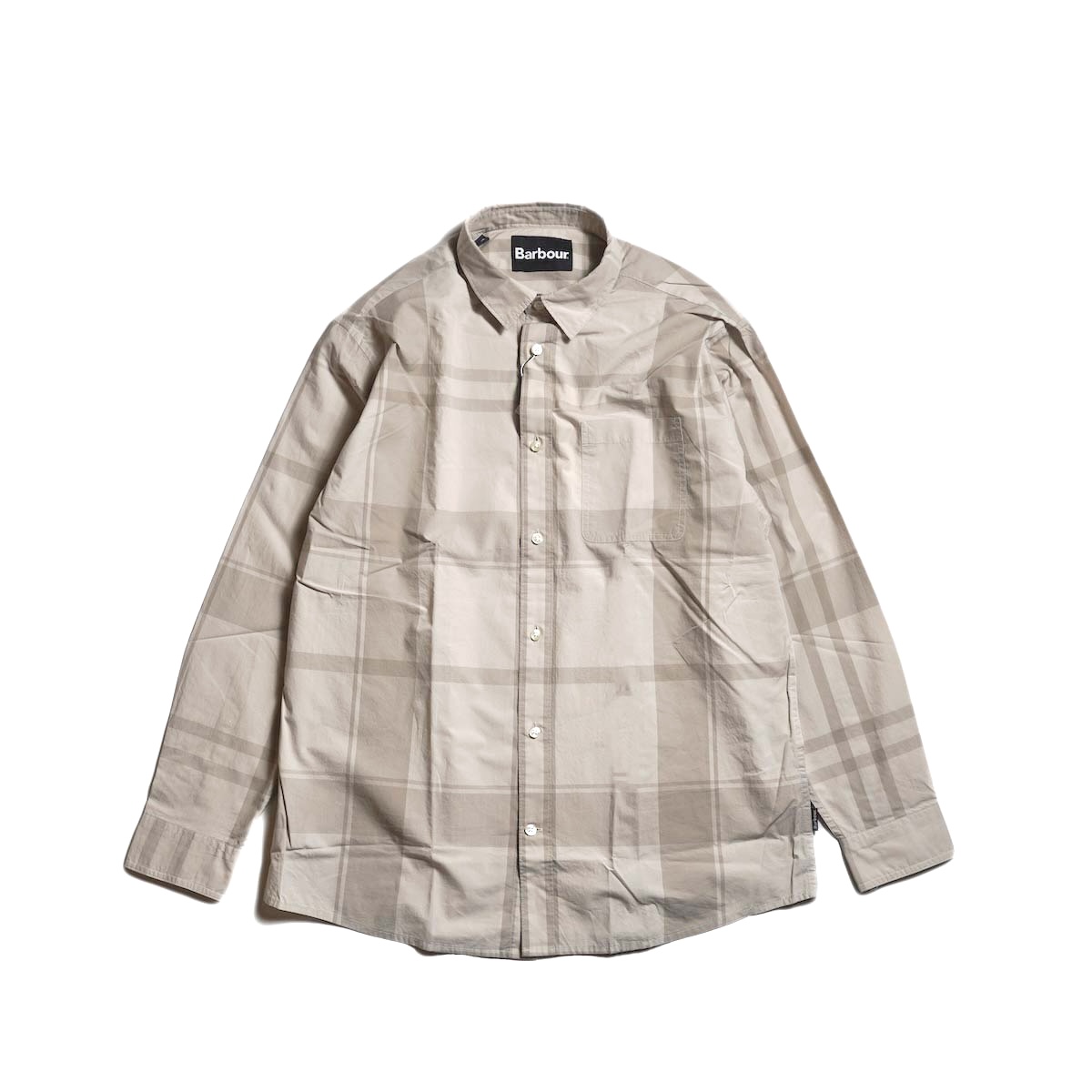 Barbour / Tunstall Oversized Tonal Tartan Shirt - Mist (BEG)