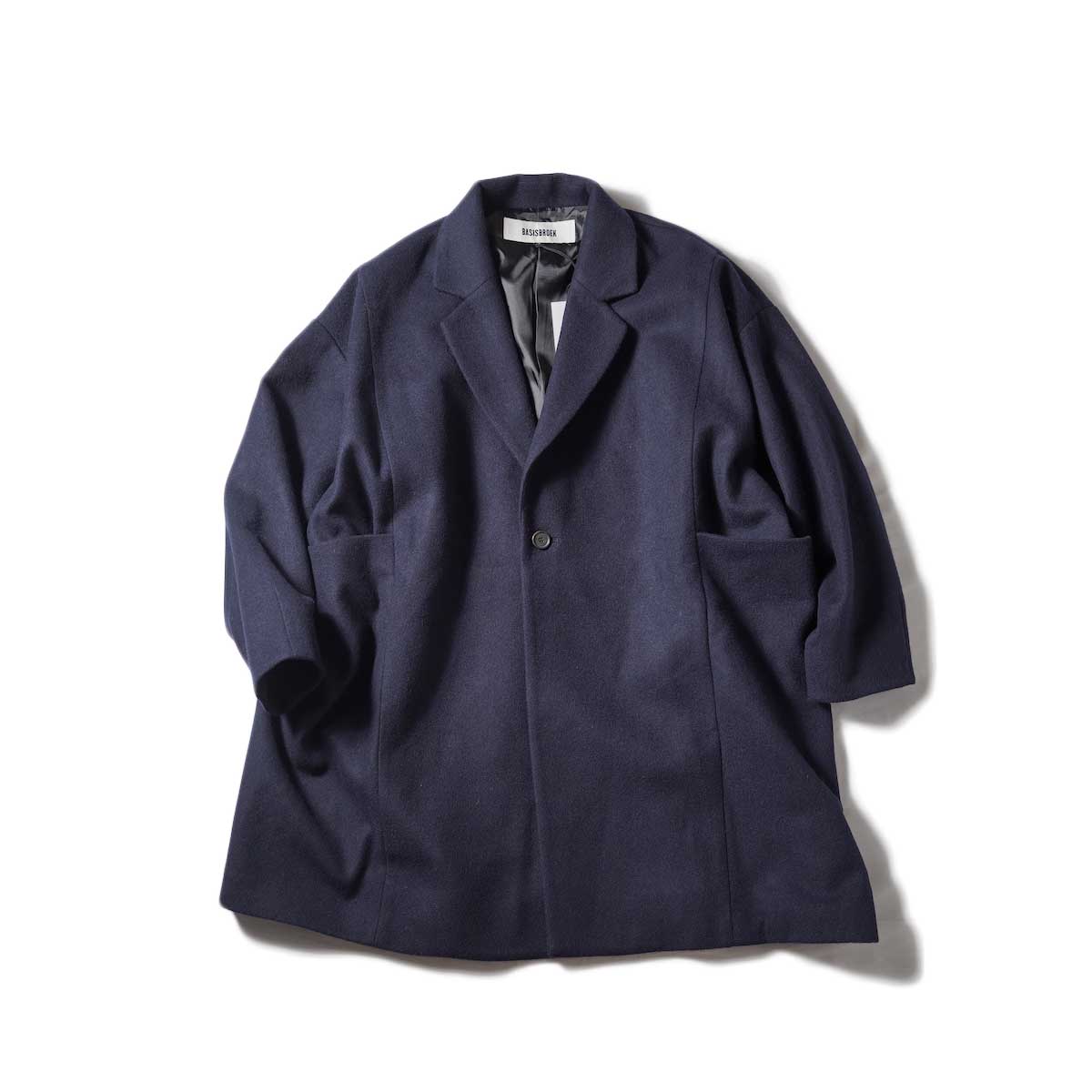 BASISBROEK / "EGG" CHESTER COAT (Navy)