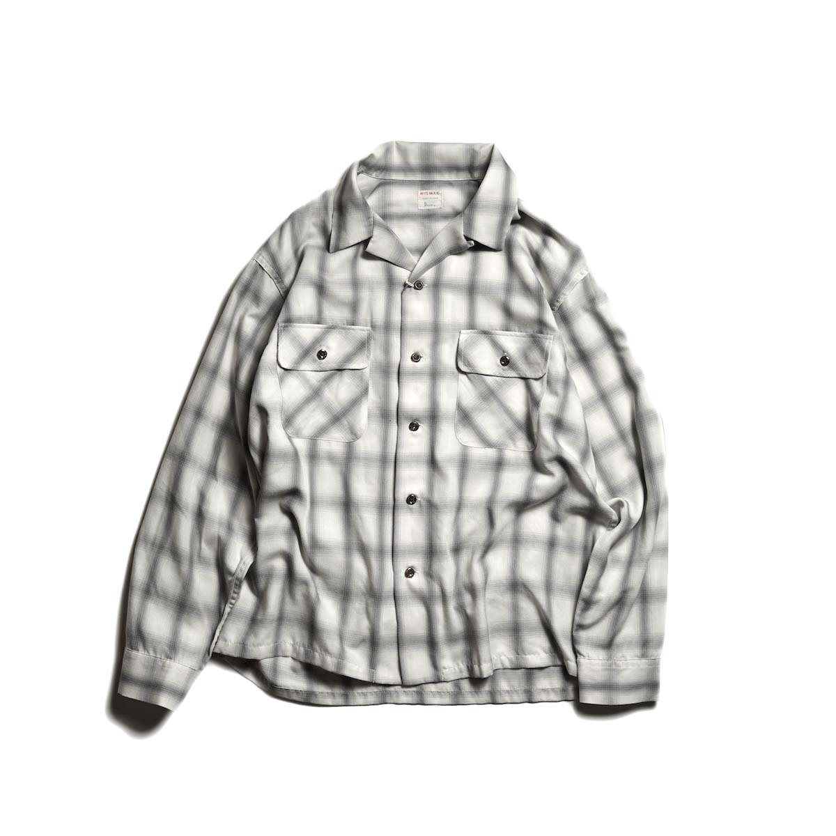 BIG MAC / OPEN COLLAR L/S SHIRTS - T/C (White)