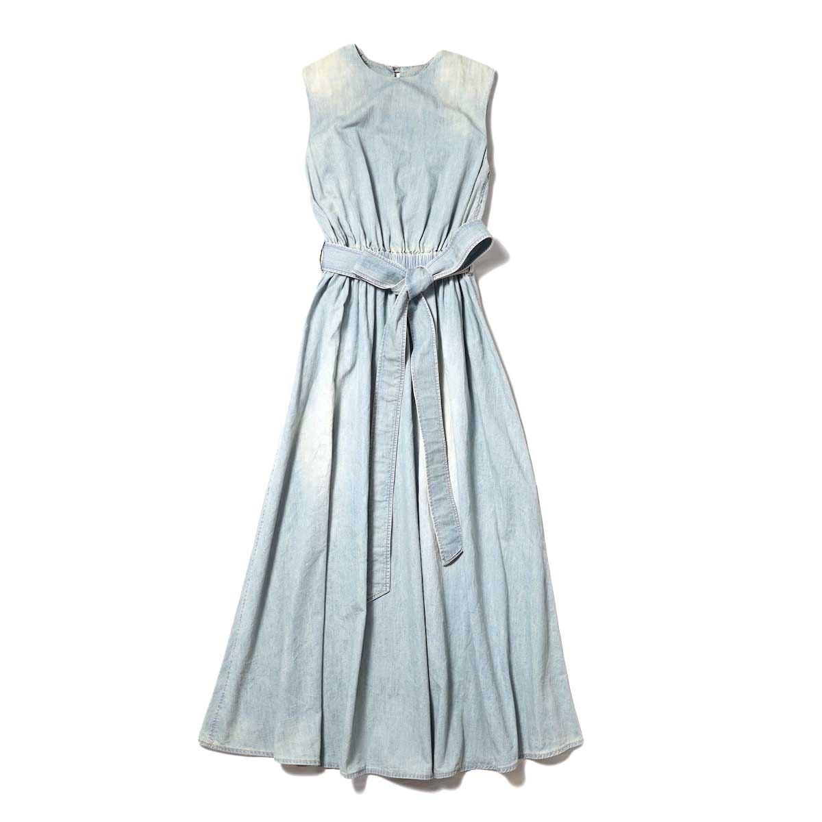 BLUEBIRD BOULEVARD / 6oz Denim Madras Dress (L.Blue)