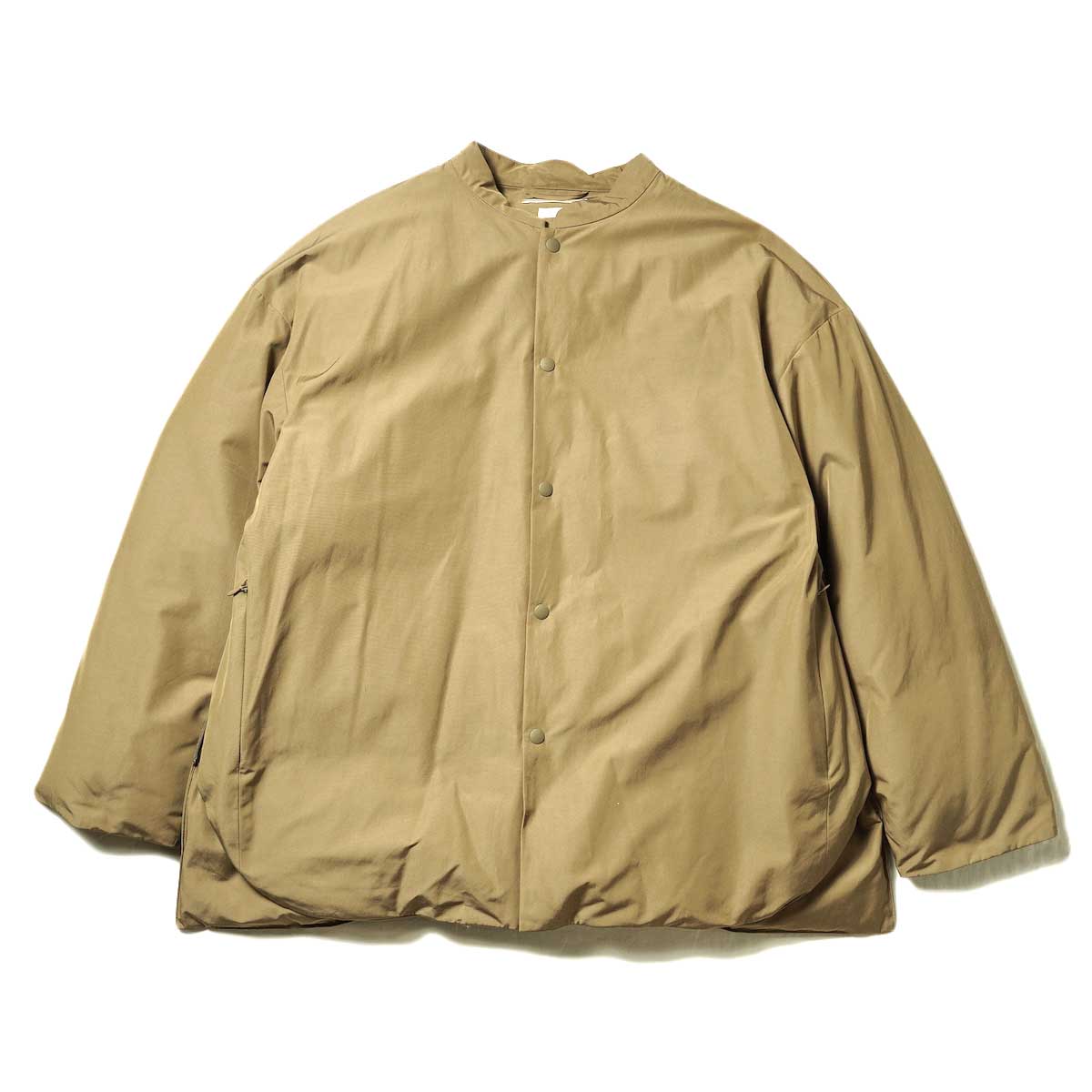 blurhms / Stand-up Collar Down Jacket (Khaki Beige)