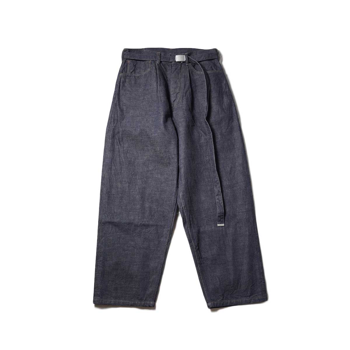blurhms / 12.9oz Selvage Denim GI-belt Pants (Indigo)