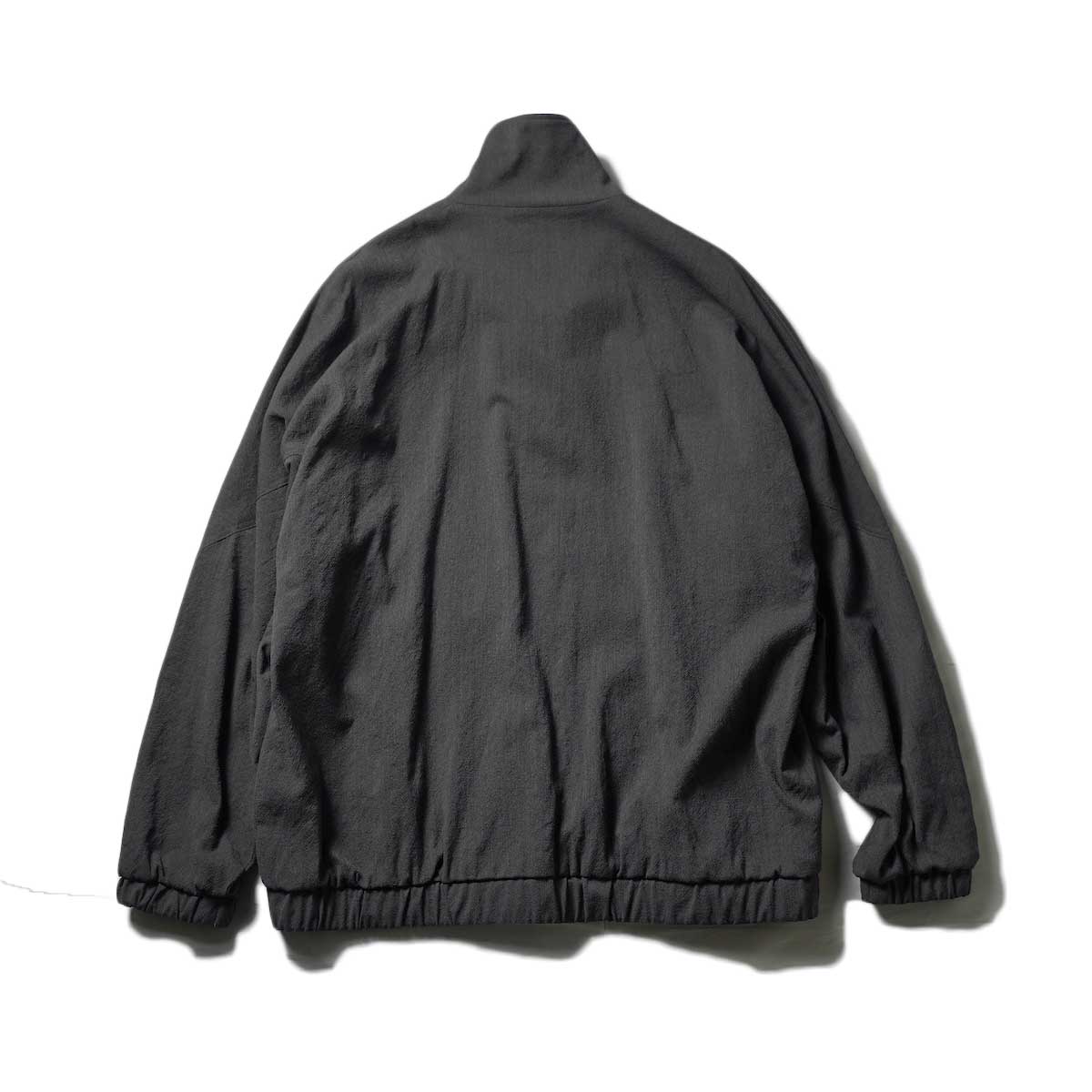 blurhms / Wool Rayon Silk Track Jacket (Heather Charcoal)背面