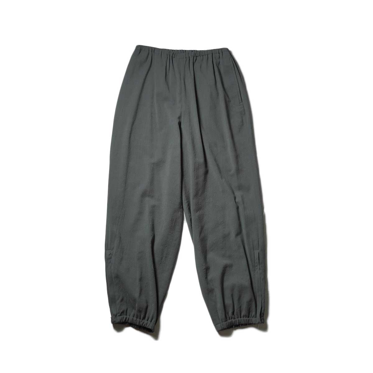 blurhms / Wool Rayon Silk Track Pants (Dark Sage)正面
