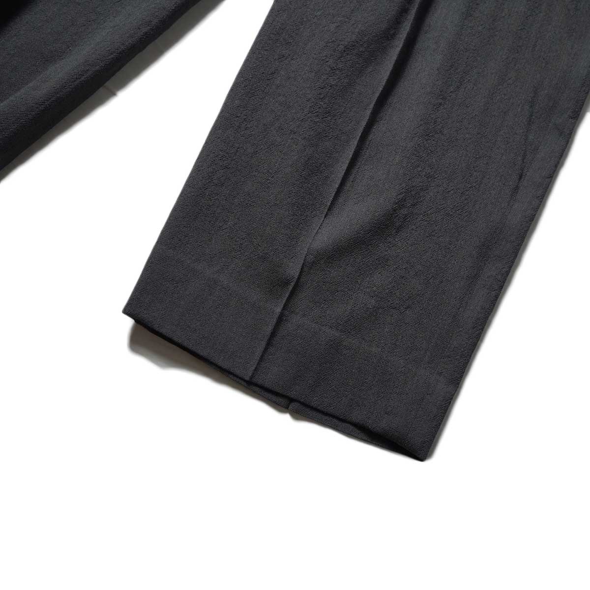 blurhms / Wool Rayon Silk Super Wide Slacks (Heather Charcoal)裾