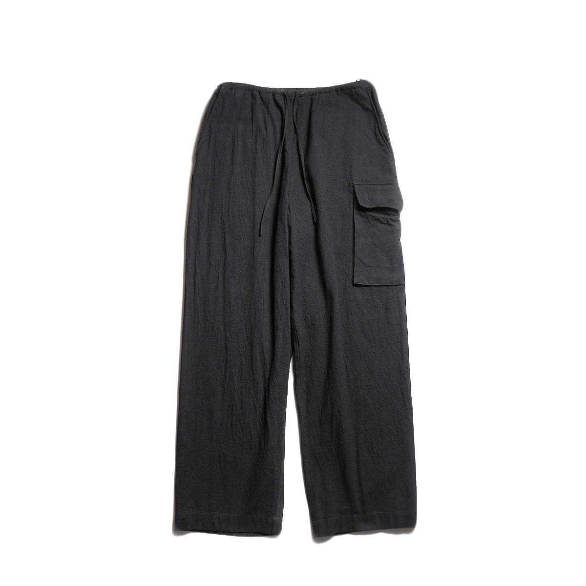 blurhms / Silk/Cotton Nep Side Seamless 4P Pants (Black)