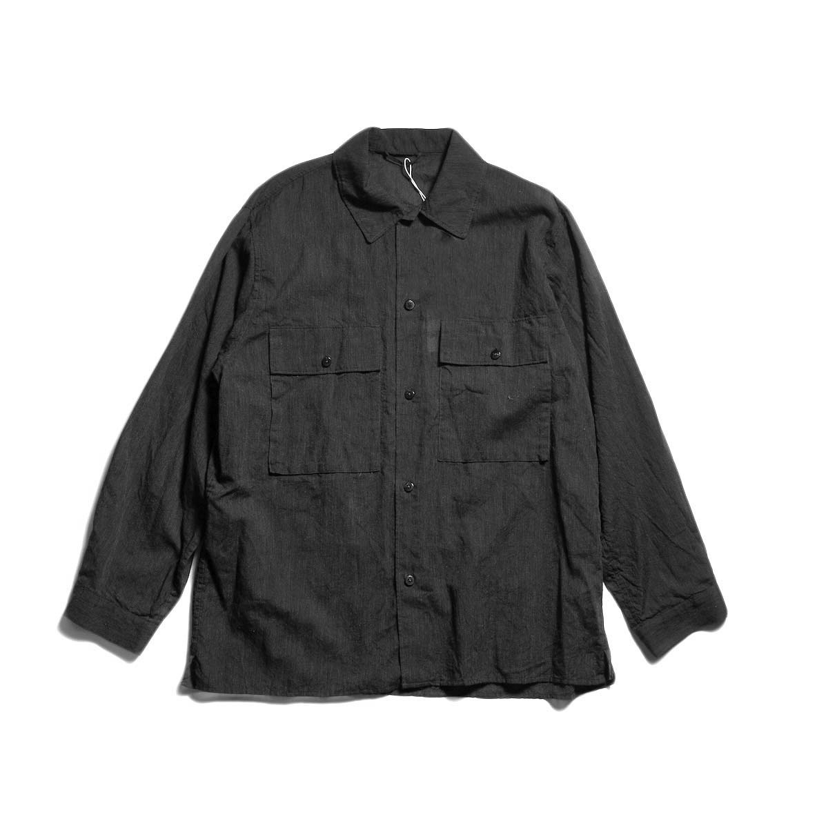 blurhms / Silk-Co Voile Military Shirt (Heather Charcoal)