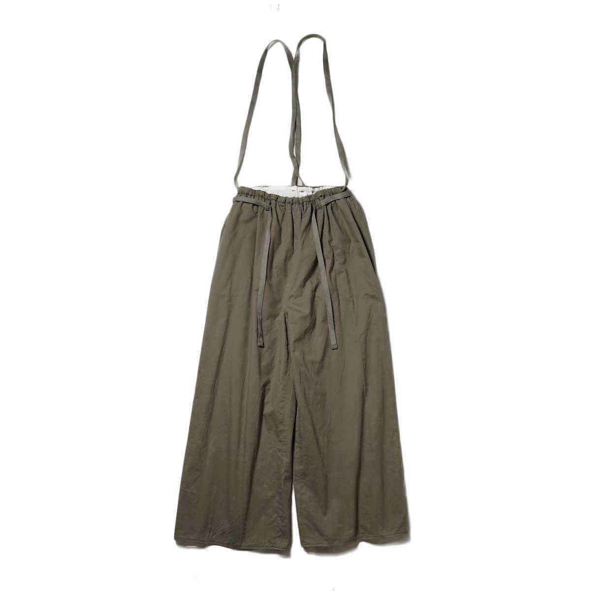 blurhms / Selvage Twill Suspender Easy Wide Pants (Sage)