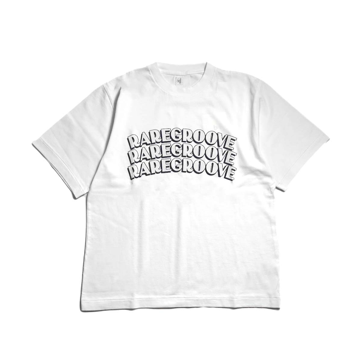 blurhms ROOTSTOCK / RAREGROOVE Print Tee STANDARD (White×White-PT)