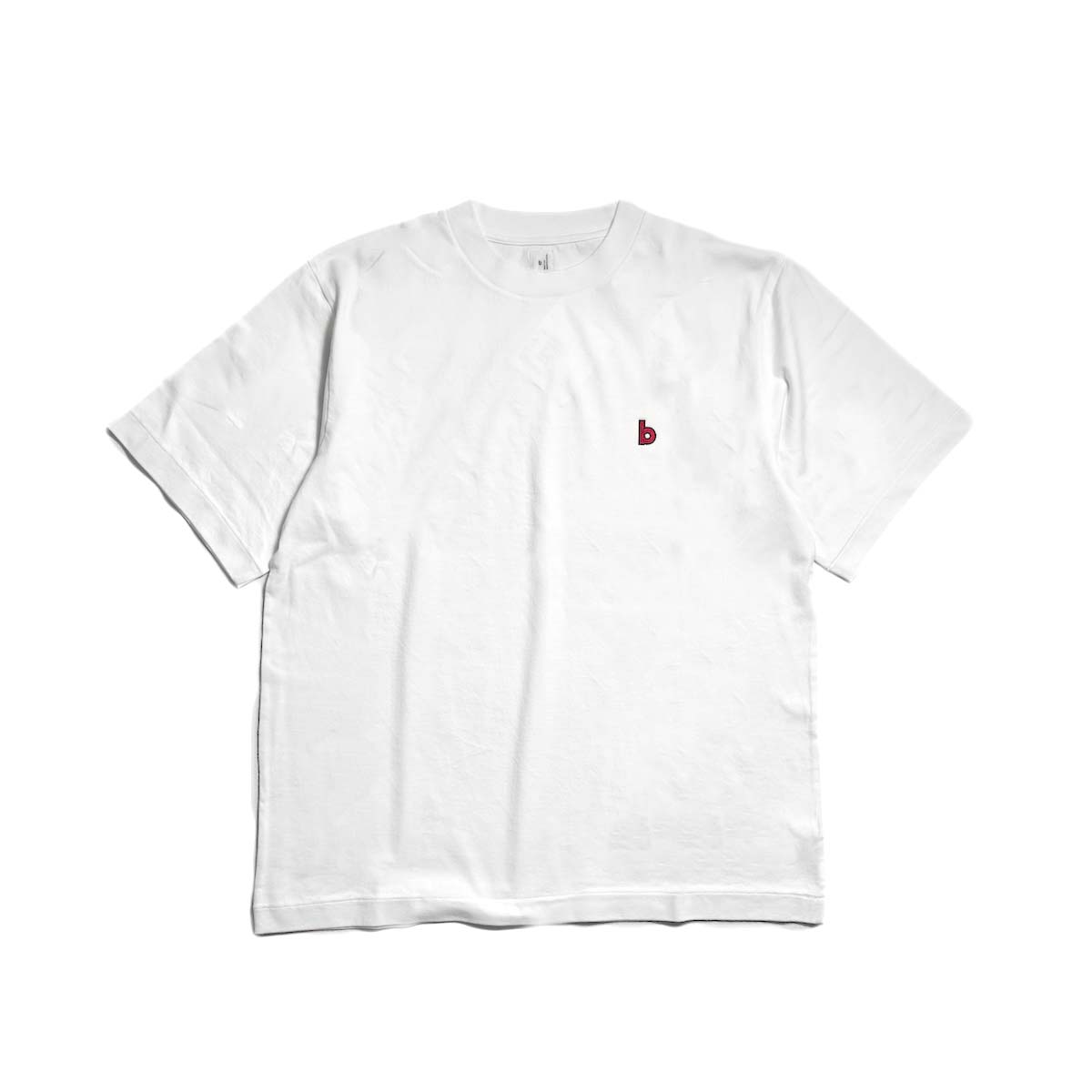 blurhms ROOTSTOCK/ b Patch Tee STANDARD (White×Red)