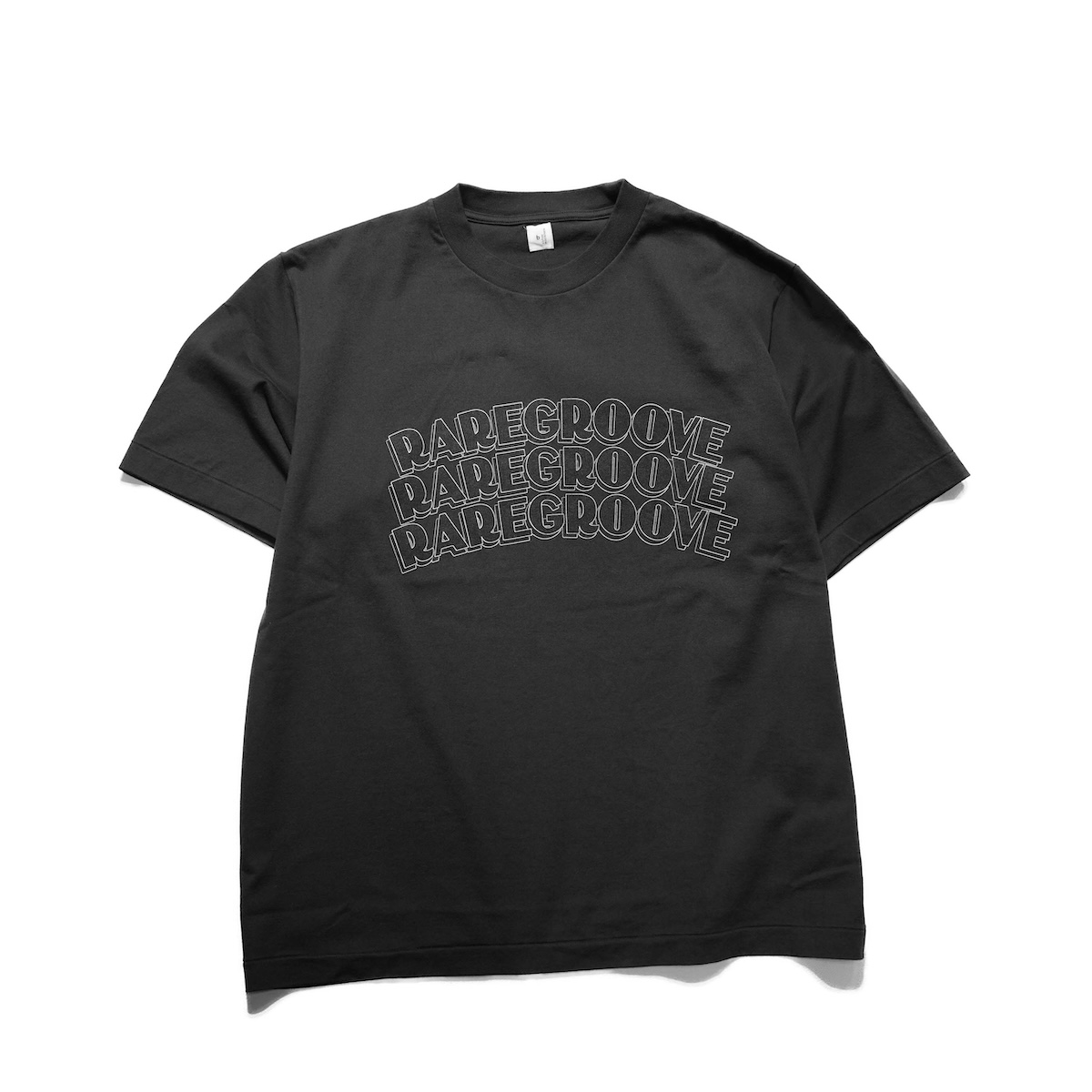 blurhms ROOTSTOCK/ RAREGROOVE Print Tee WIDE (Ink Black×Black-PT)