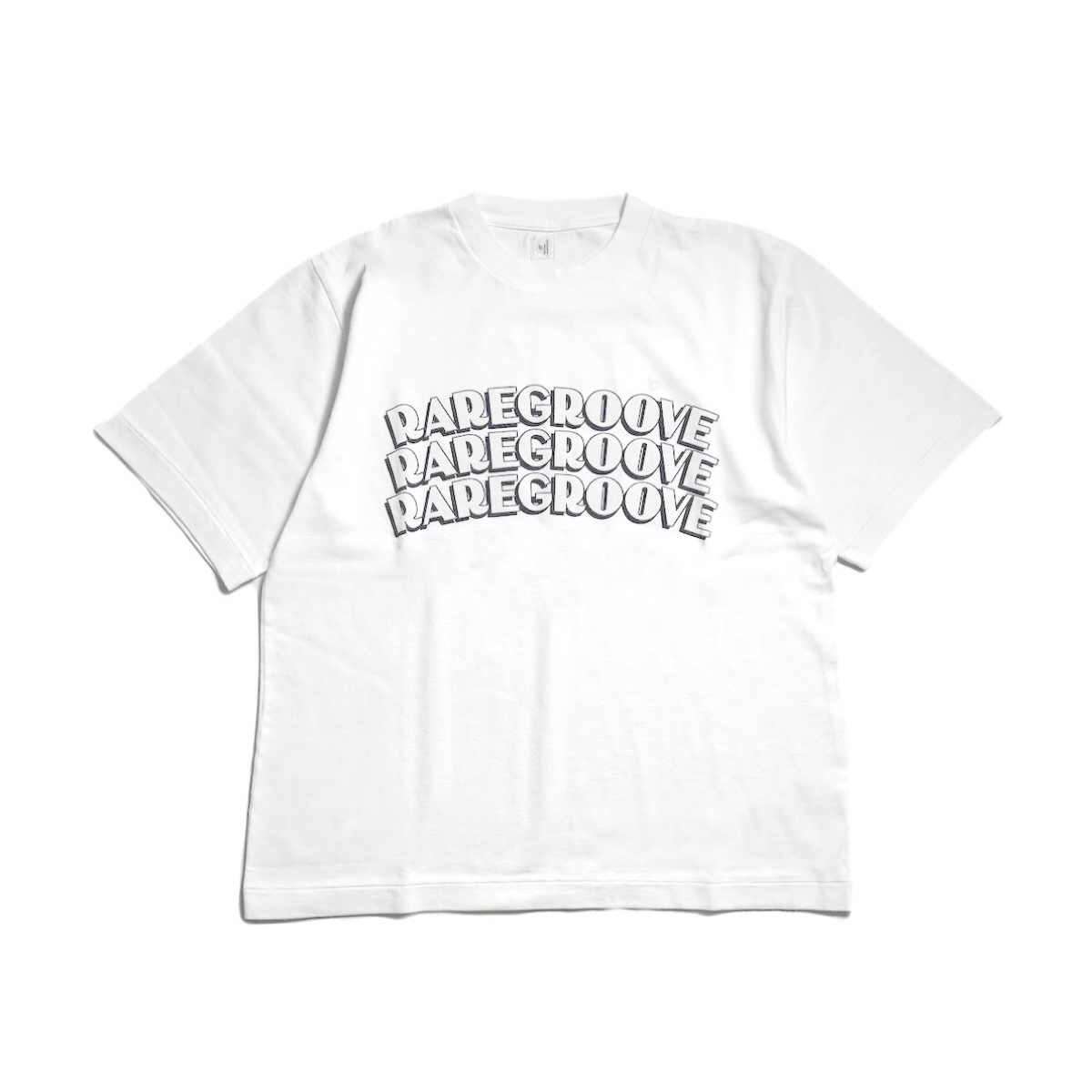 blurhms ROOTSTOCK/ RAREGROOVE Print Tee WIDE (White×White-PT)