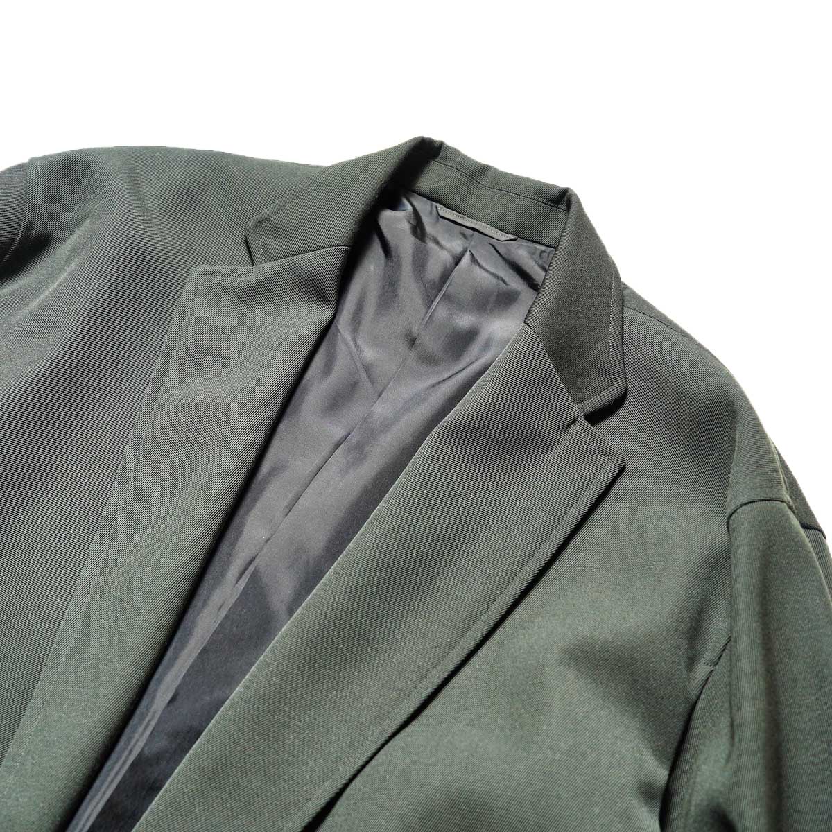 blurhms / Wool Surge Cardigan Jacket (Khaki Grey)ノッチドラペル