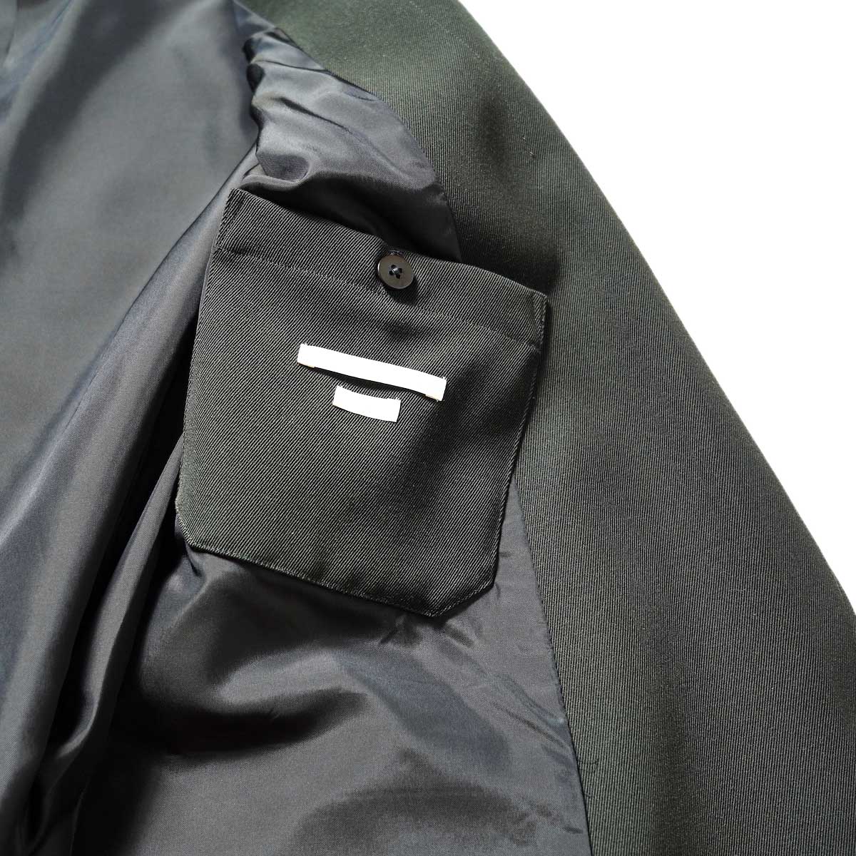 blurhms / Wool Surge Cardigan Jacket (Khaki Grey)内ポケット