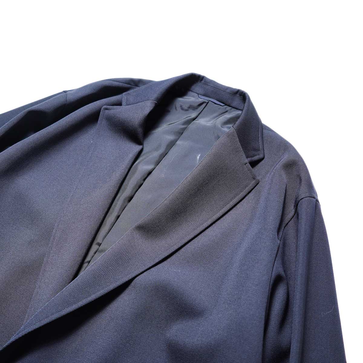 blurhms / Wool Surge Cardigan Jacket (Dark Navy)ノッチドラペル