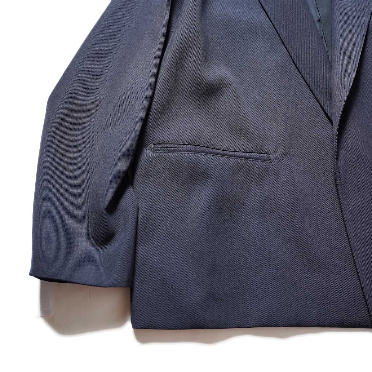 blurhms / Wool Surge Cardigan Jacket (Dark Navy)ポケット