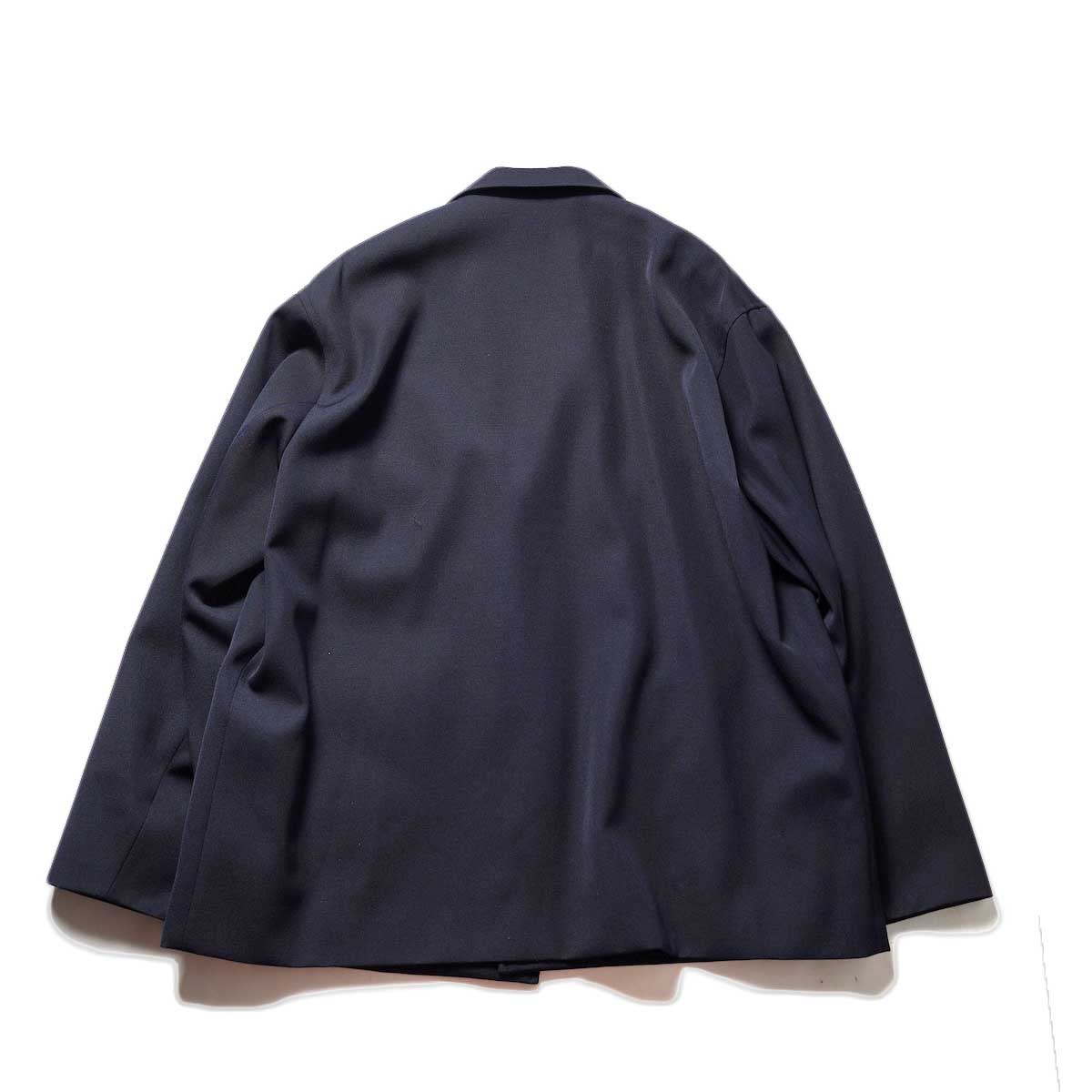 blurhms / Wool Surge Cardigan Jacket (Dark Navy)背面