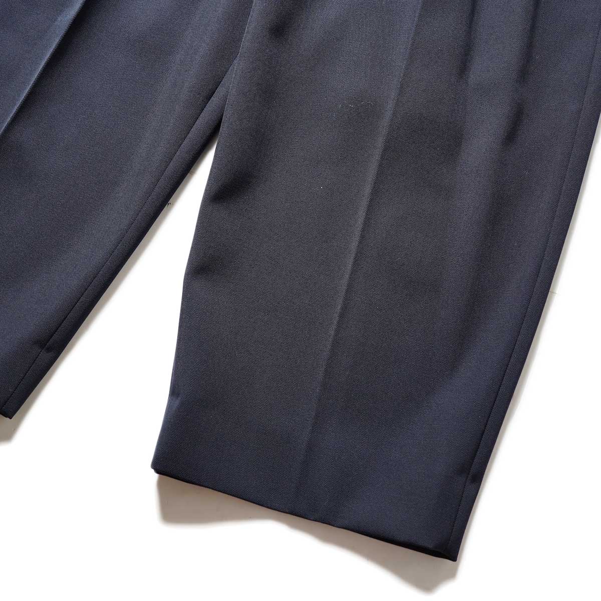 Blurhms / Wool Surge Super Wide Easy Slacks (Dark Navy)裾