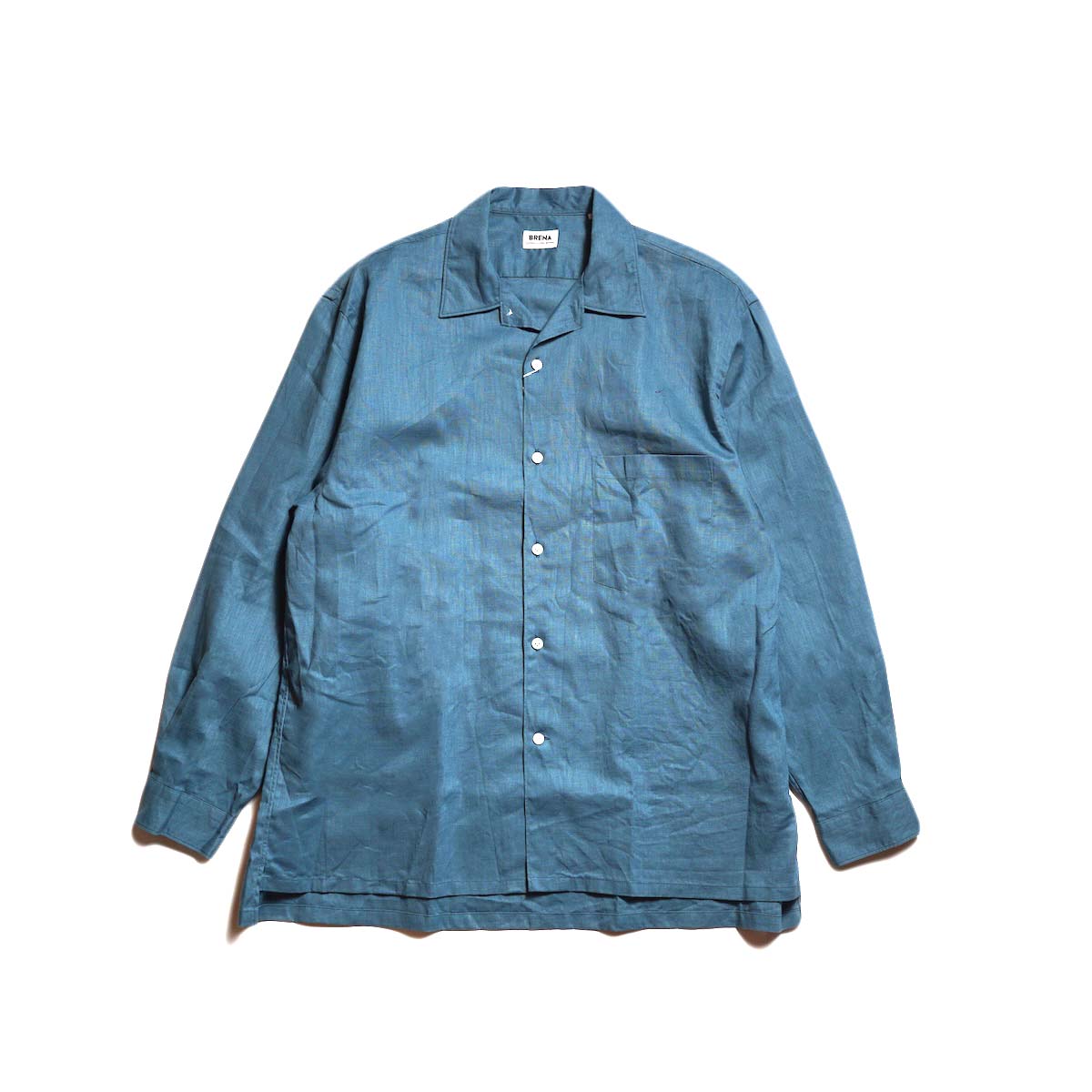 BRENA / BLAZE L/S - FRENCH LINEN CANVAS (Sea Blue)