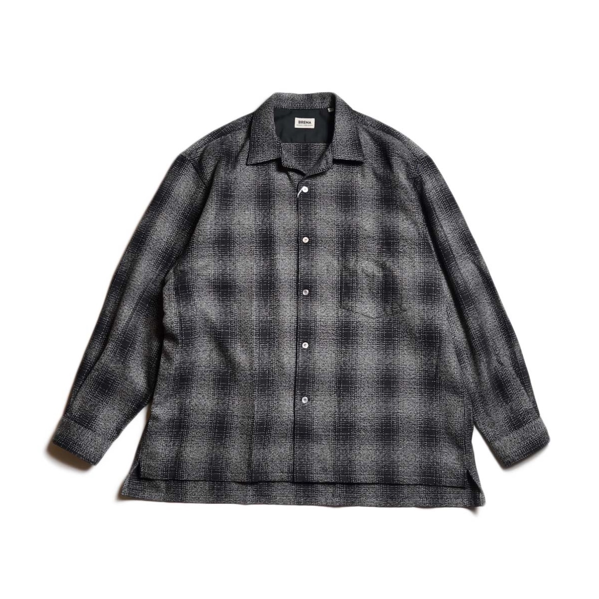 BRENA / BLAZE L/S - OMBRE BIG CHK (Solt&amp;Pepper)