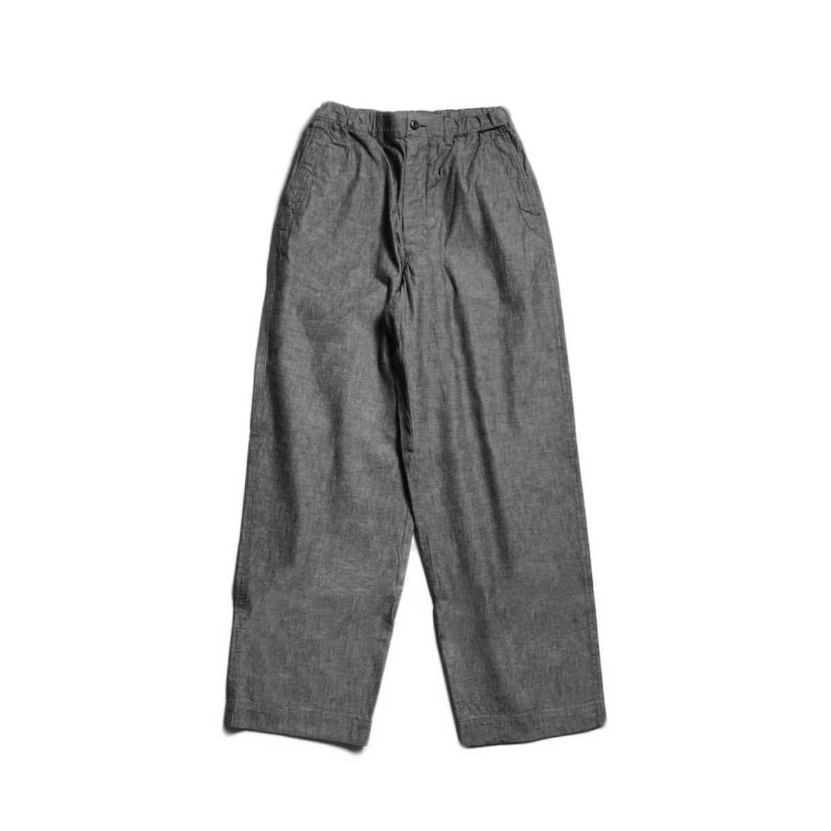 BRENA / COQ PANTS - VINTAGE FRENCH CHAMBREY  (Black)
