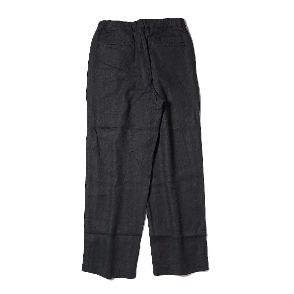 BRENA / Coq Pants - French Linen Canvas (Black) 背面