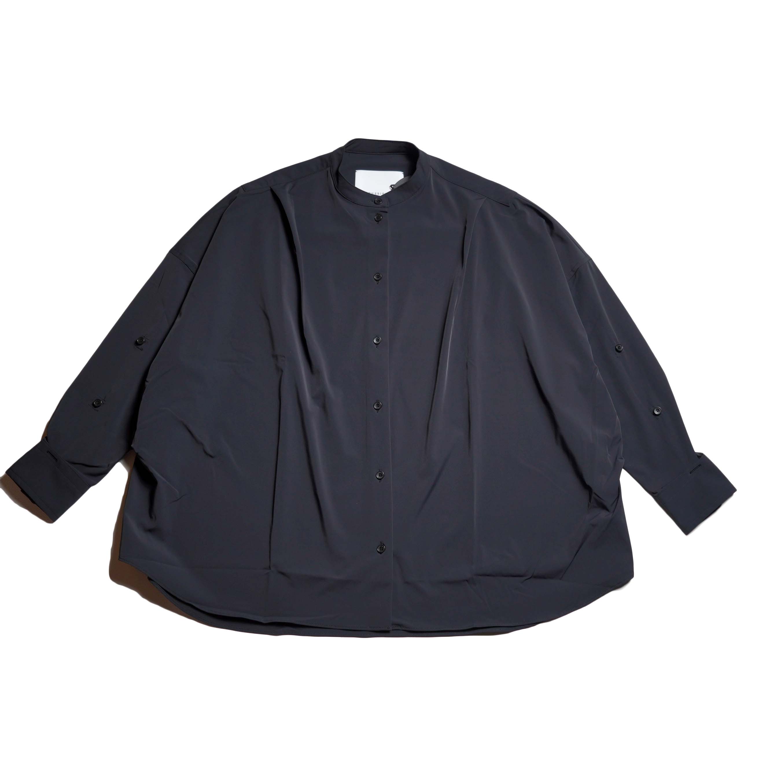 COGTHEBIGSMOKE / OLGA BAND COLLAR SHIRT (Black)