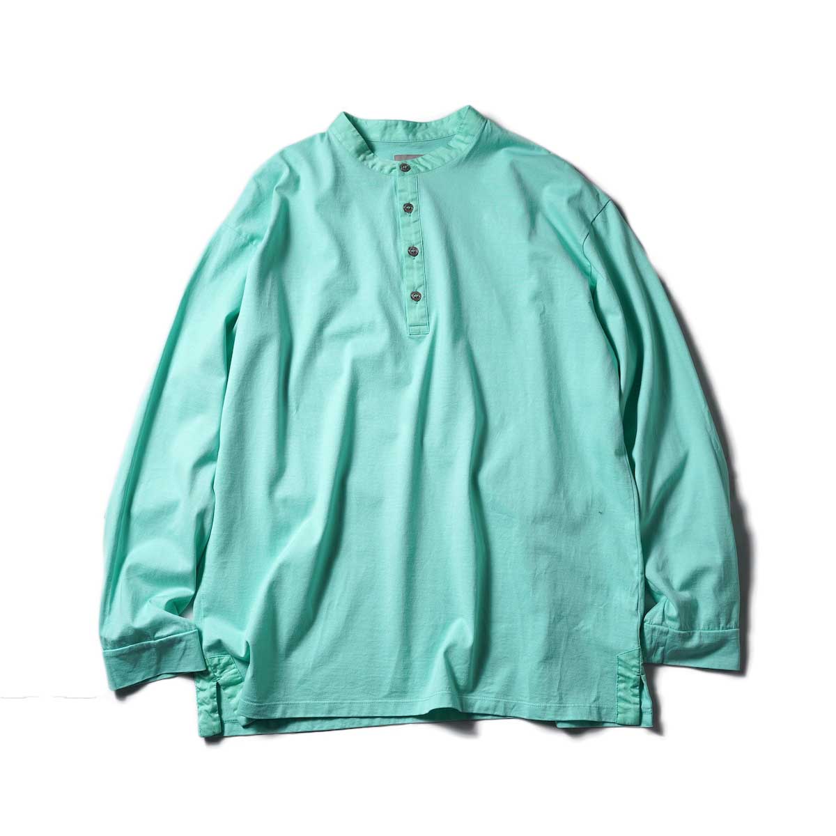 CURLY / BAND COLLAR L/S TEE (Mint)