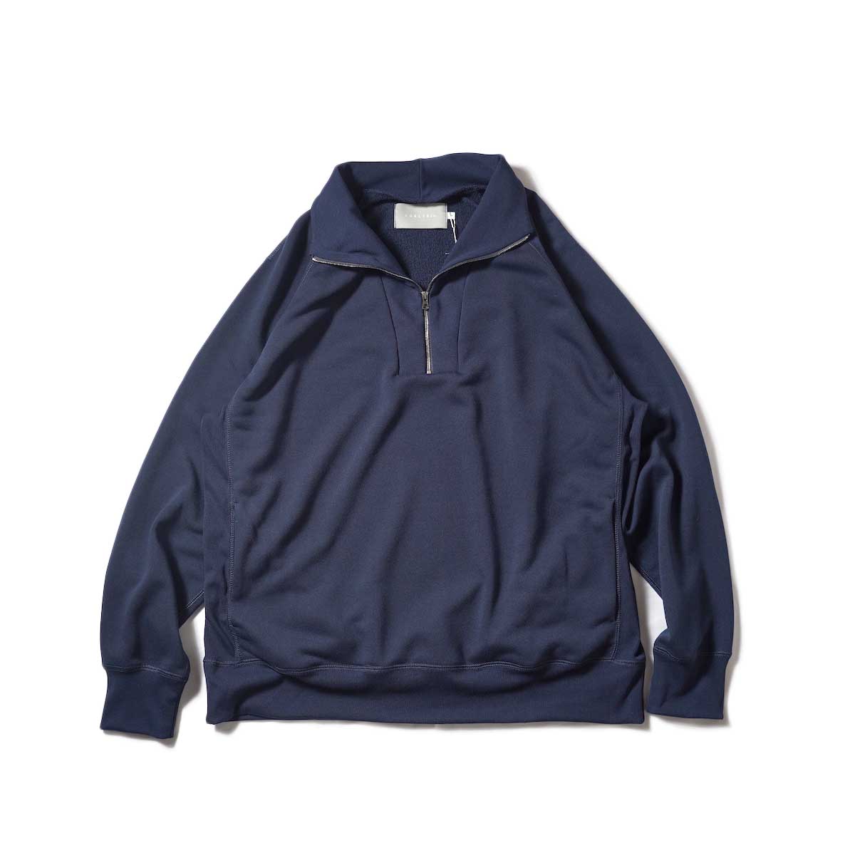 CURLY / DRY FRENCH TERRY HALF ZIP (Navy)