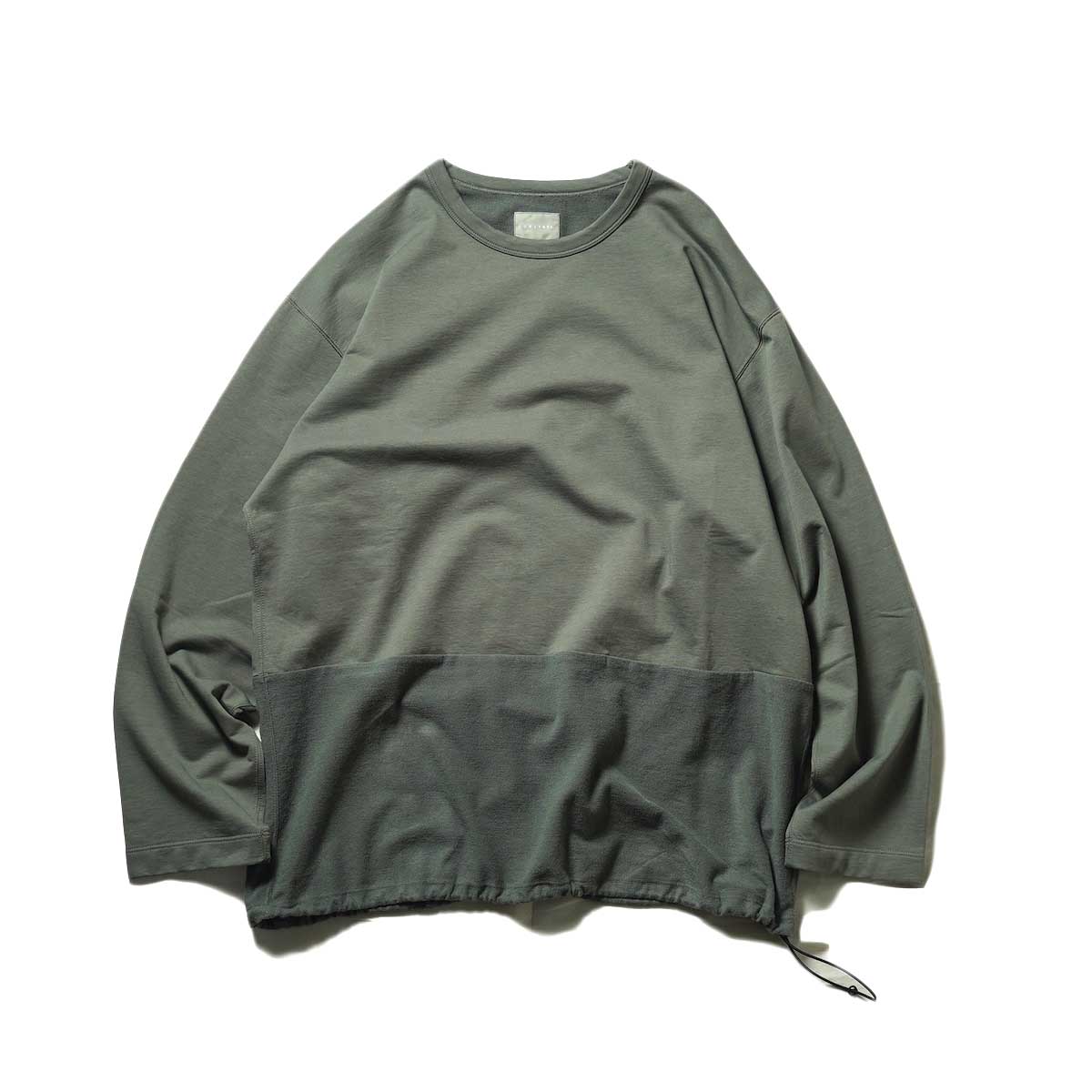 CURLY&amp;amp;Co. / HIGH GAUGE FRENCH TERRY L/S TEE (Smoke Olive)