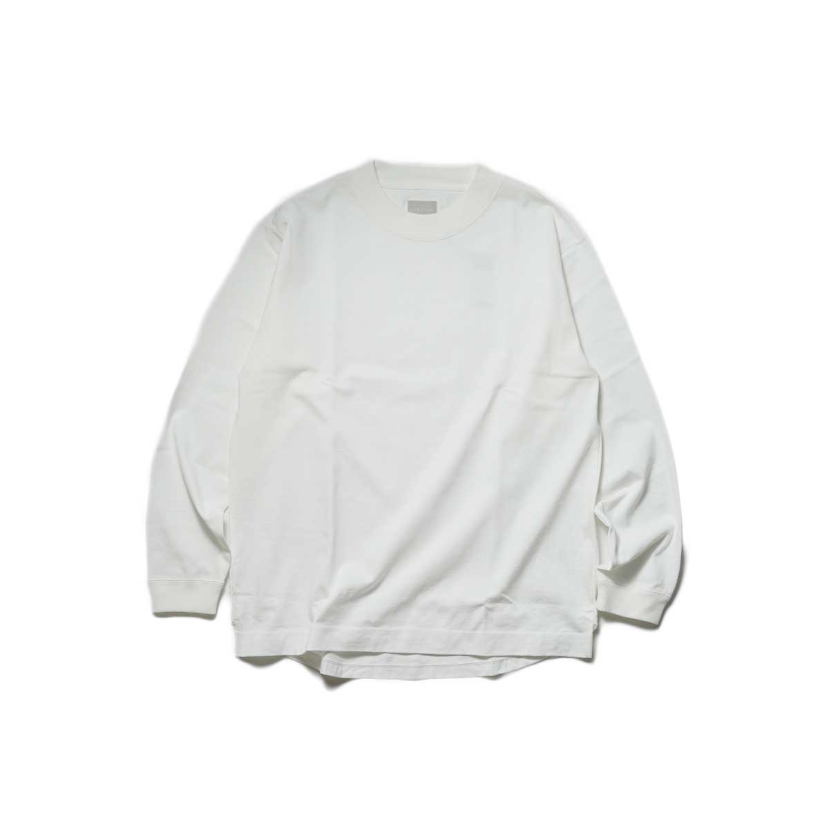 CURLY&amp;Co. / HEAVY PLATING L/S TEE (White)