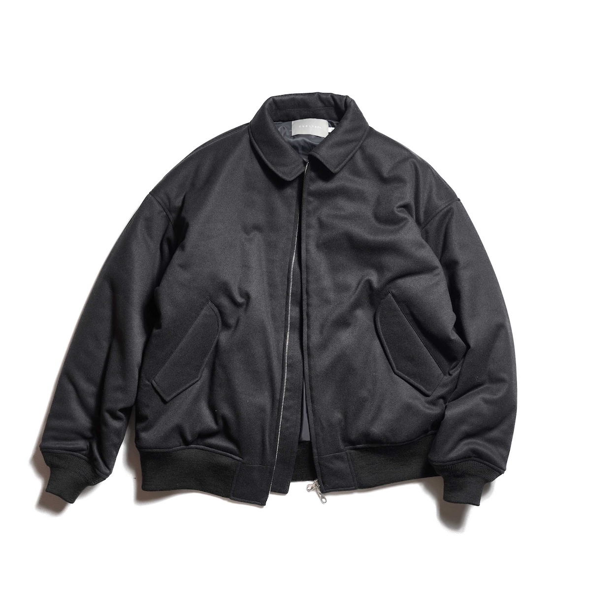 CURLY&amp;Co. / KNIT CWU BLOUSON -solid- (Black)